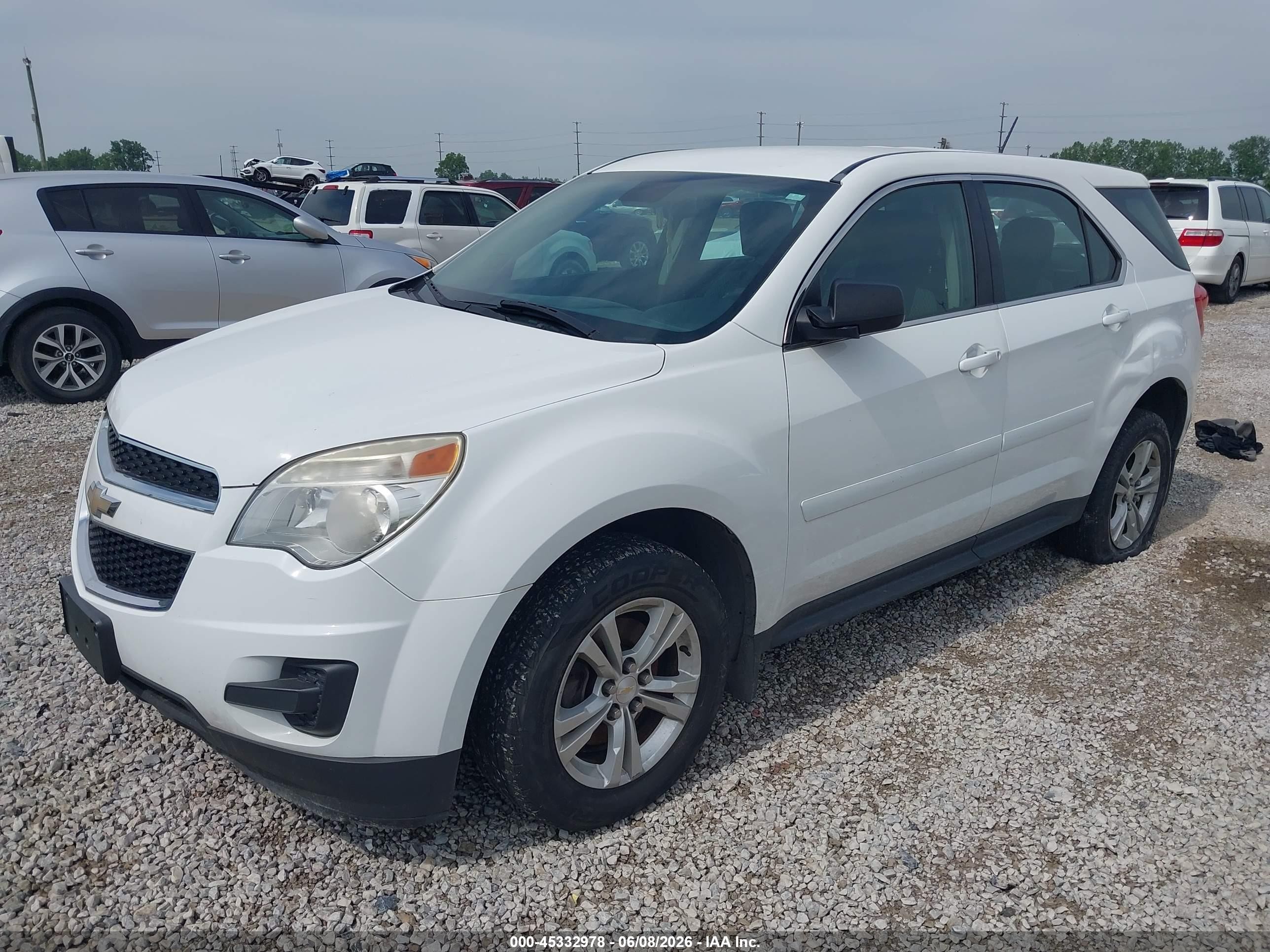2015 Chevrolet Equinox Ls White vin: 2GNALAEK1F1162560
