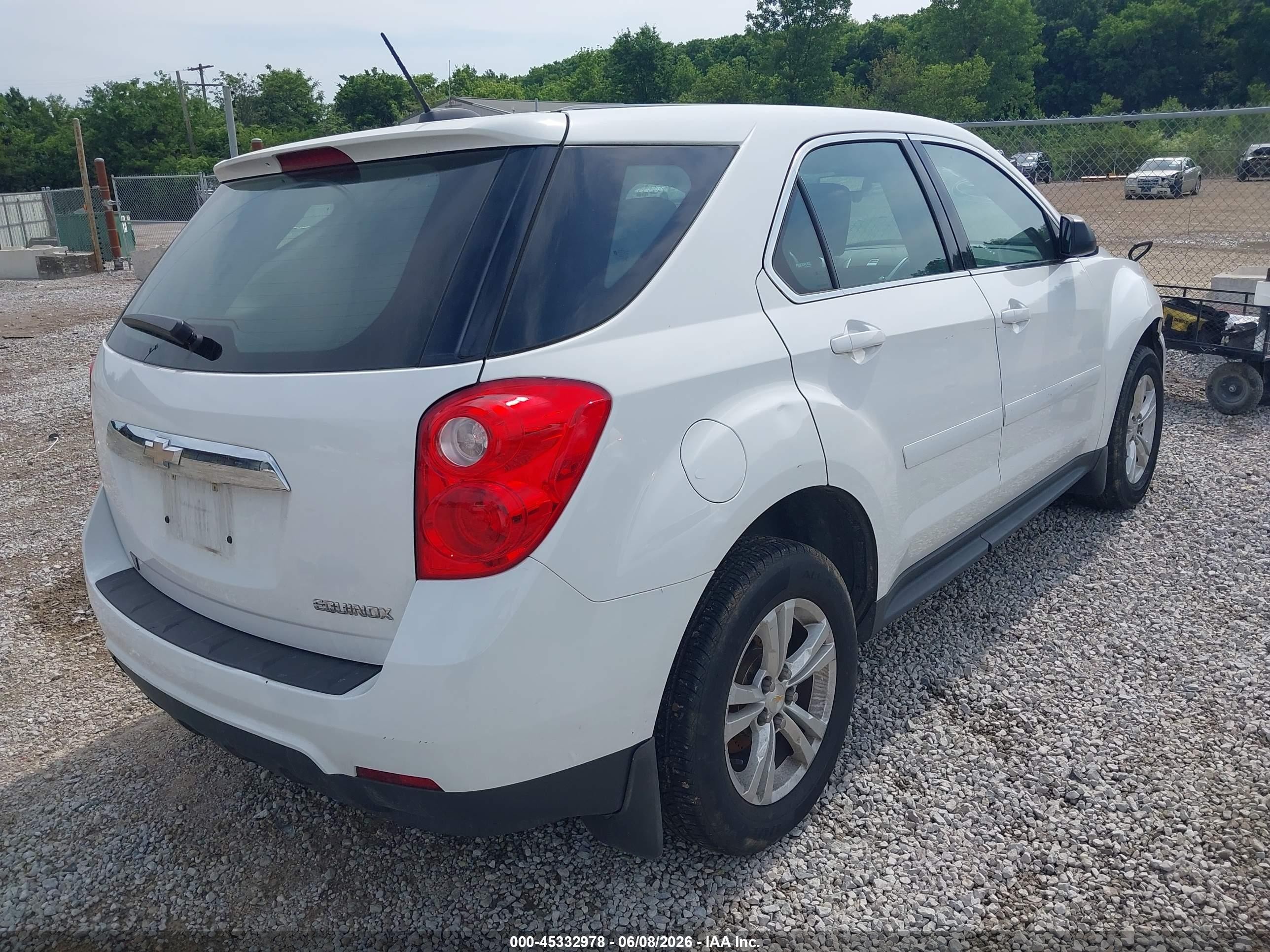 2015 Chevrolet Equinox Ls White vin: 2GNALAEK1F1162560