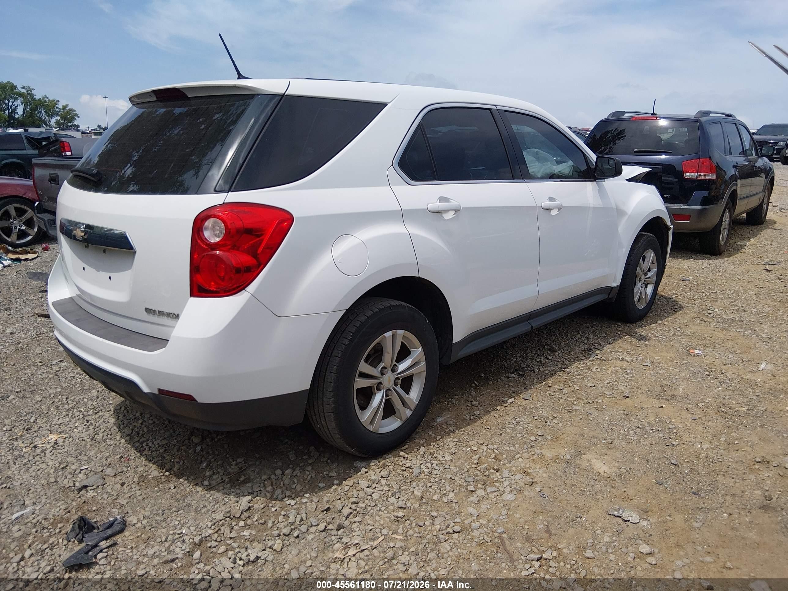 2014 Chevrolet Equinox Ls White vin: 2GNALAEK2E1118615