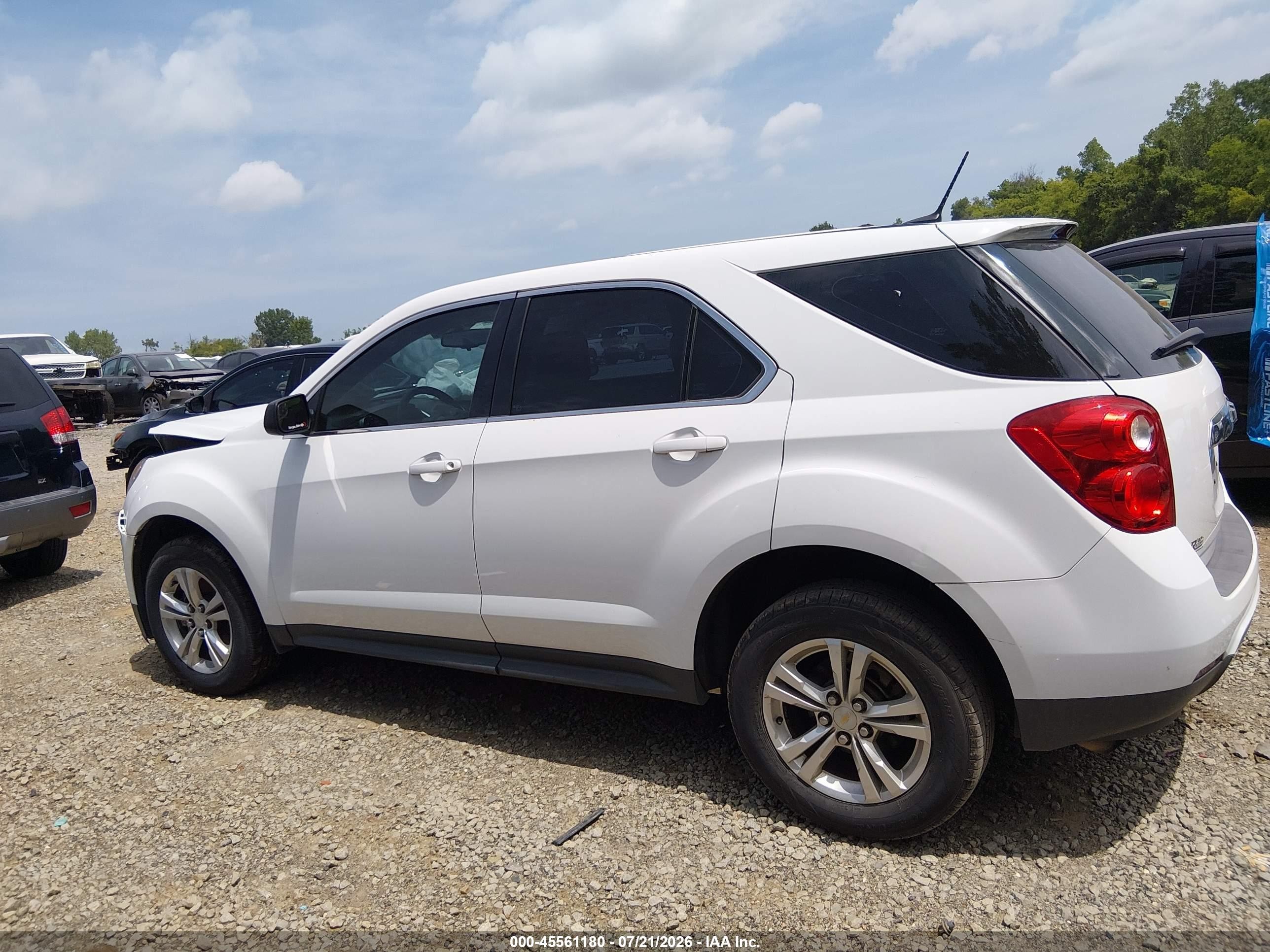 2014 Chevrolet Equinox Ls White vin: 2GNALAEK2E1118615