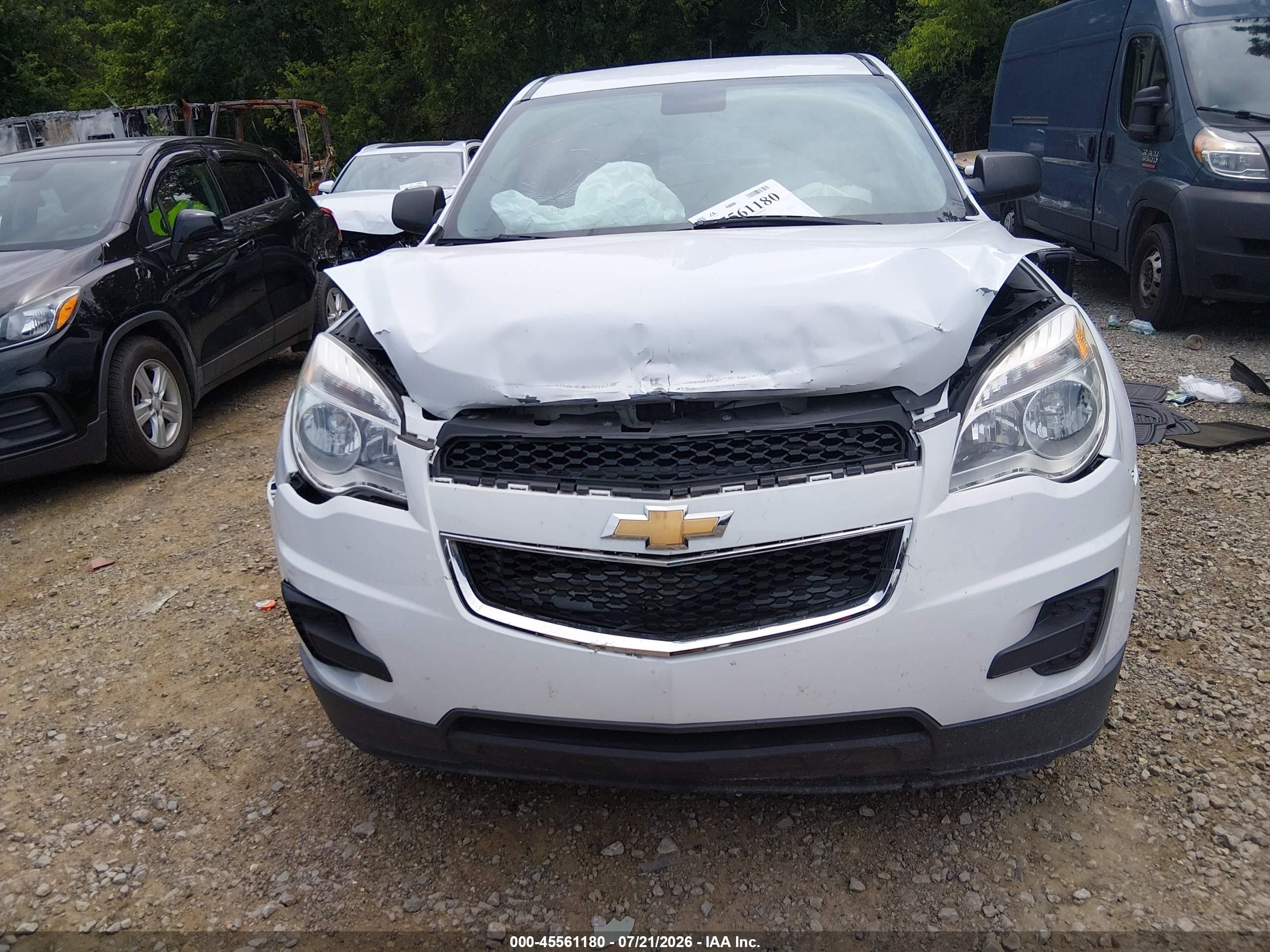 2014 Chevrolet Equinox Ls White vin: 2GNALAEK2E1118615