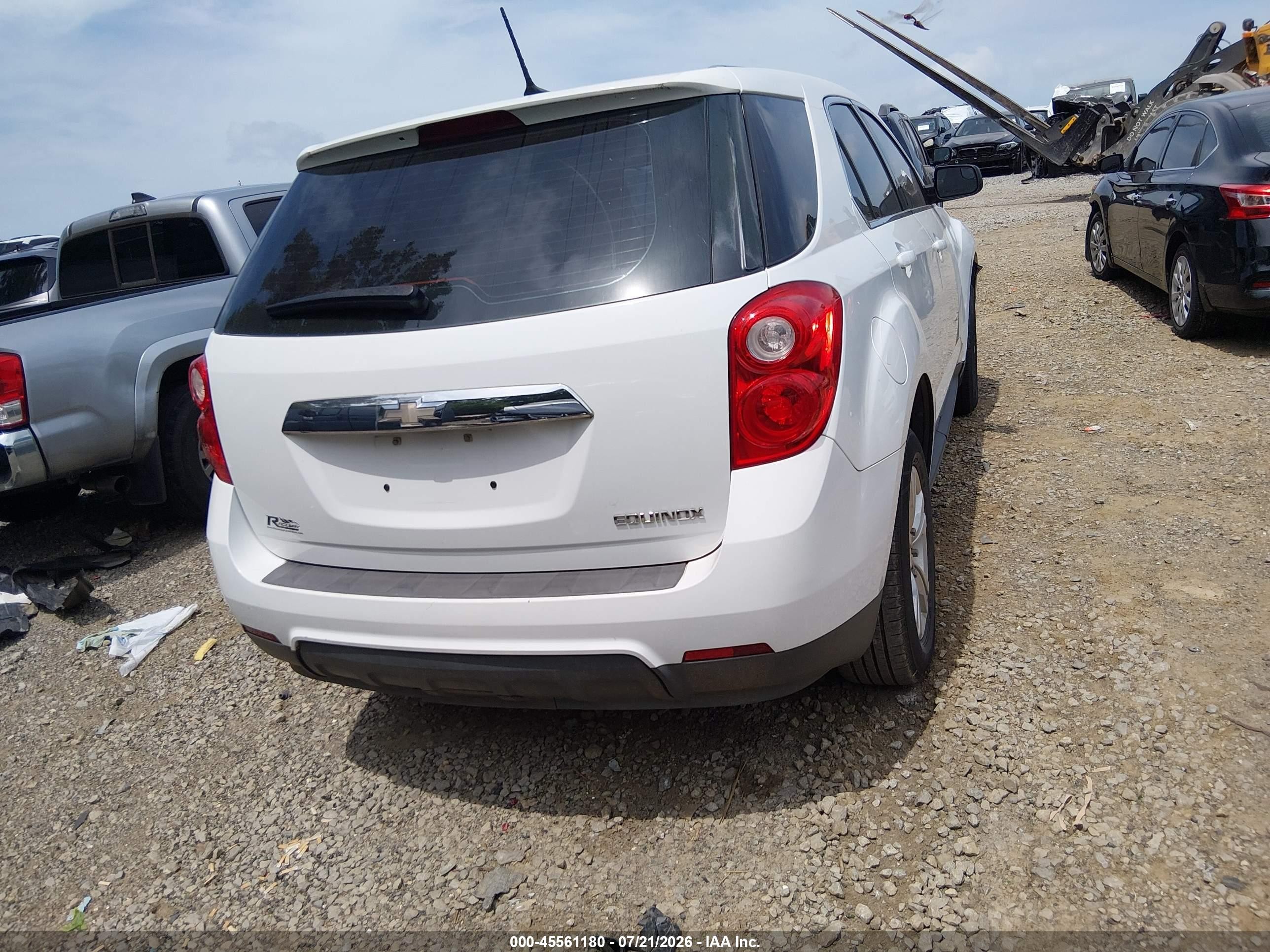 2014 Chevrolet Equinox Ls White vin: 2GNALAEK2E1118615