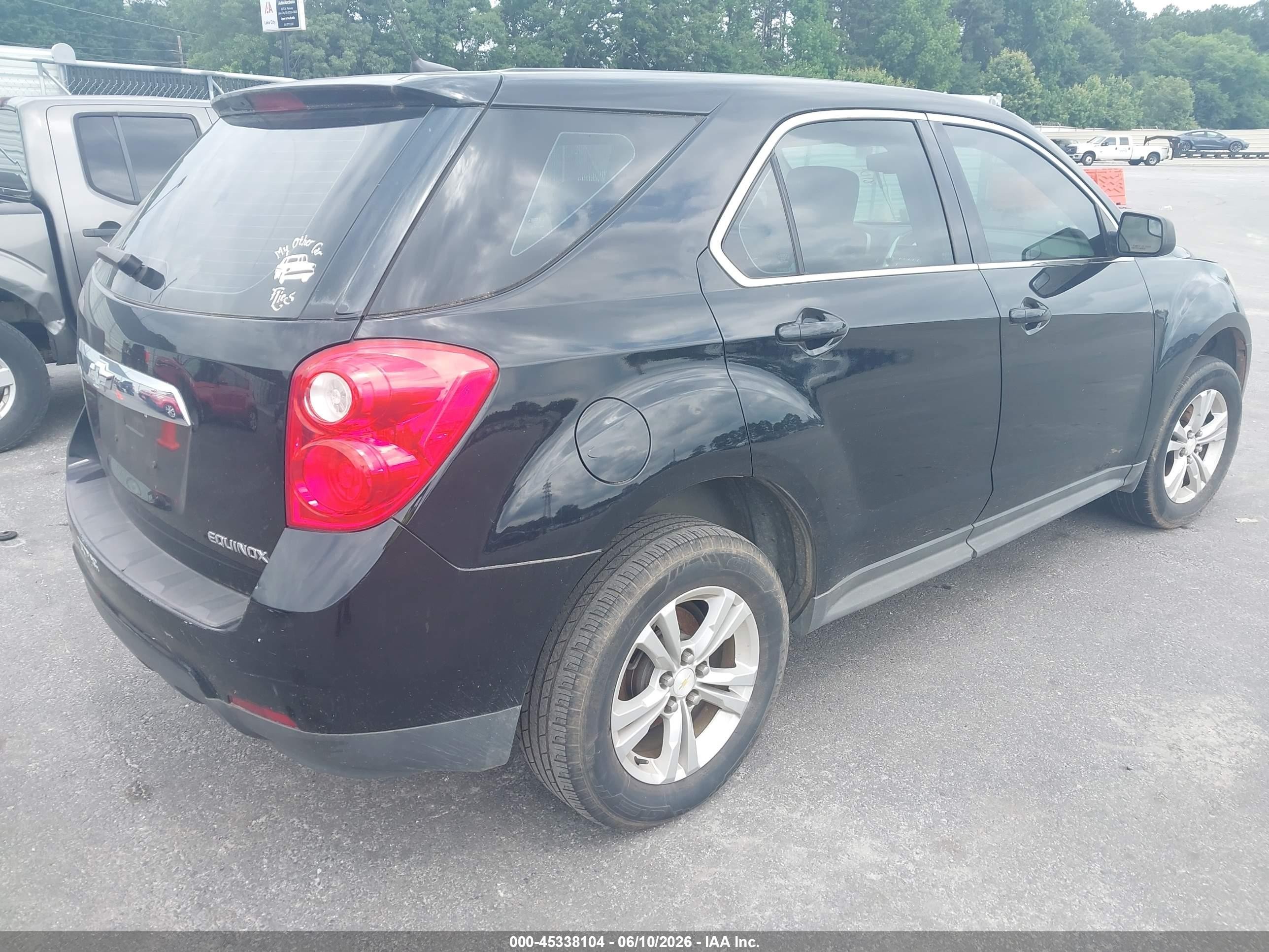 2014 Chevrolet Equinox Ls Black vin: 2GNALAEK2E1136435