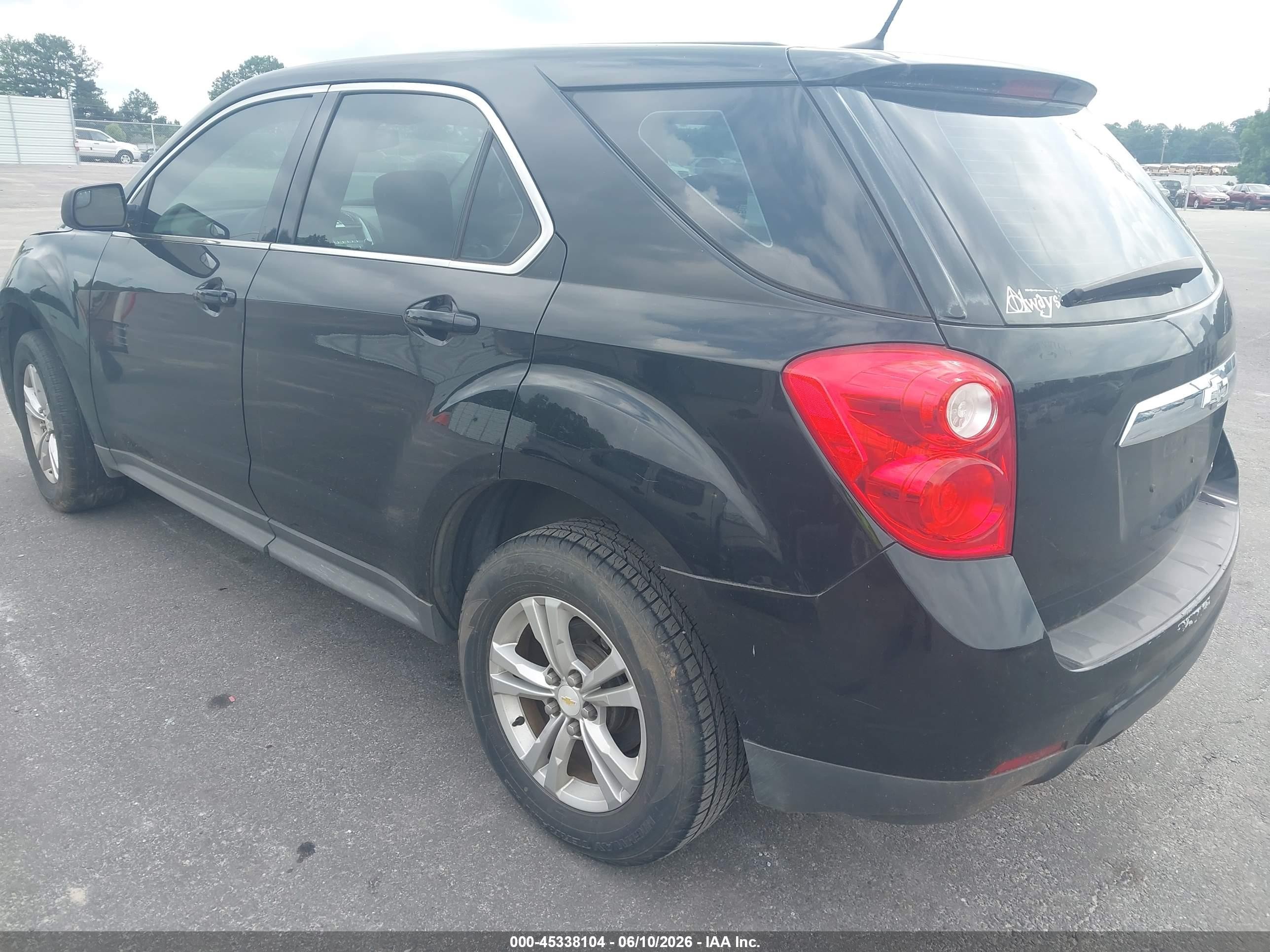 2014 Chevrolet Equinox Ls Black vin: 2GNALAEK2E1136435