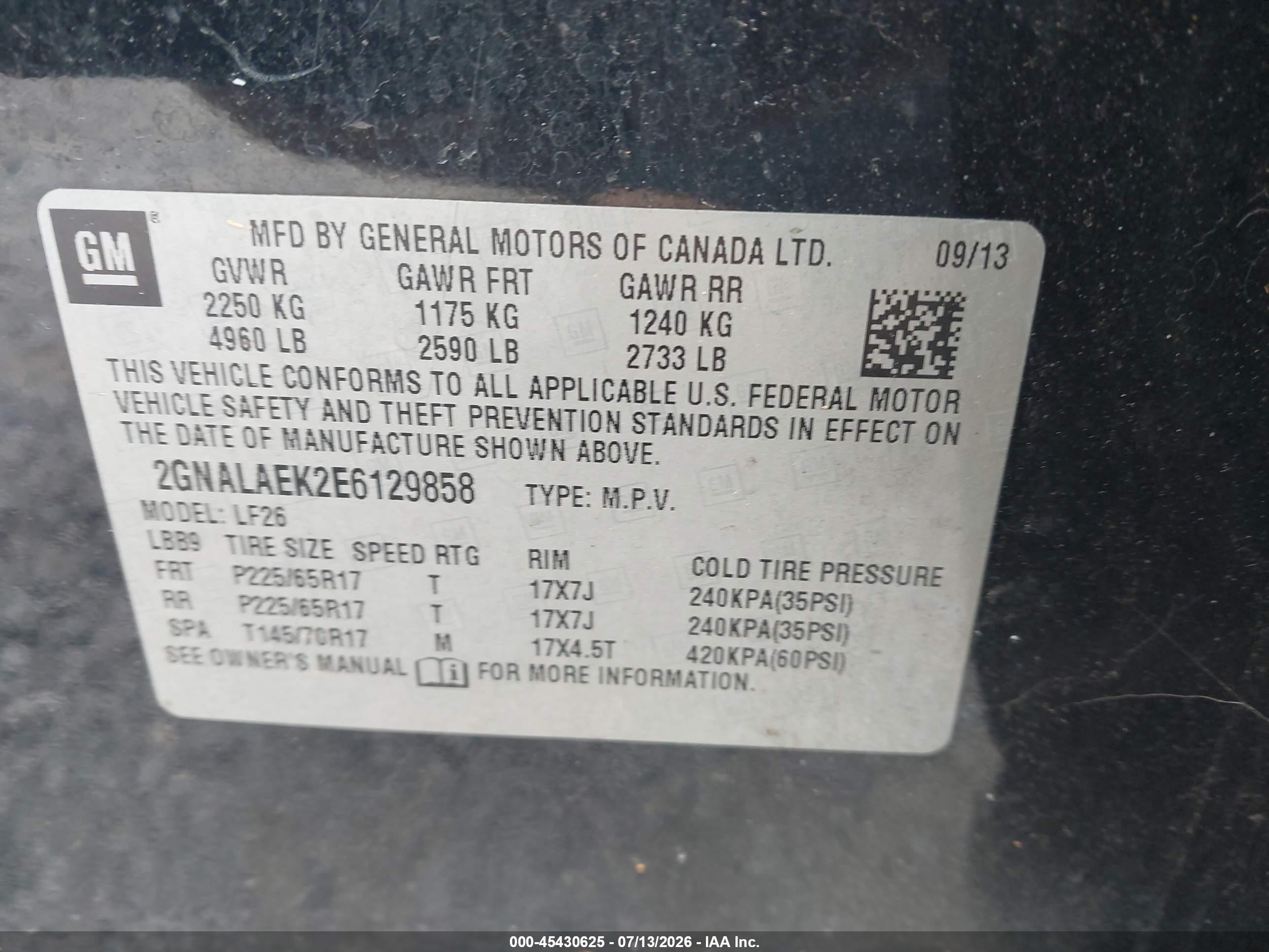 2014 Chevrolet Equinox Ls Black vin: 2GNALAEK2E6129858