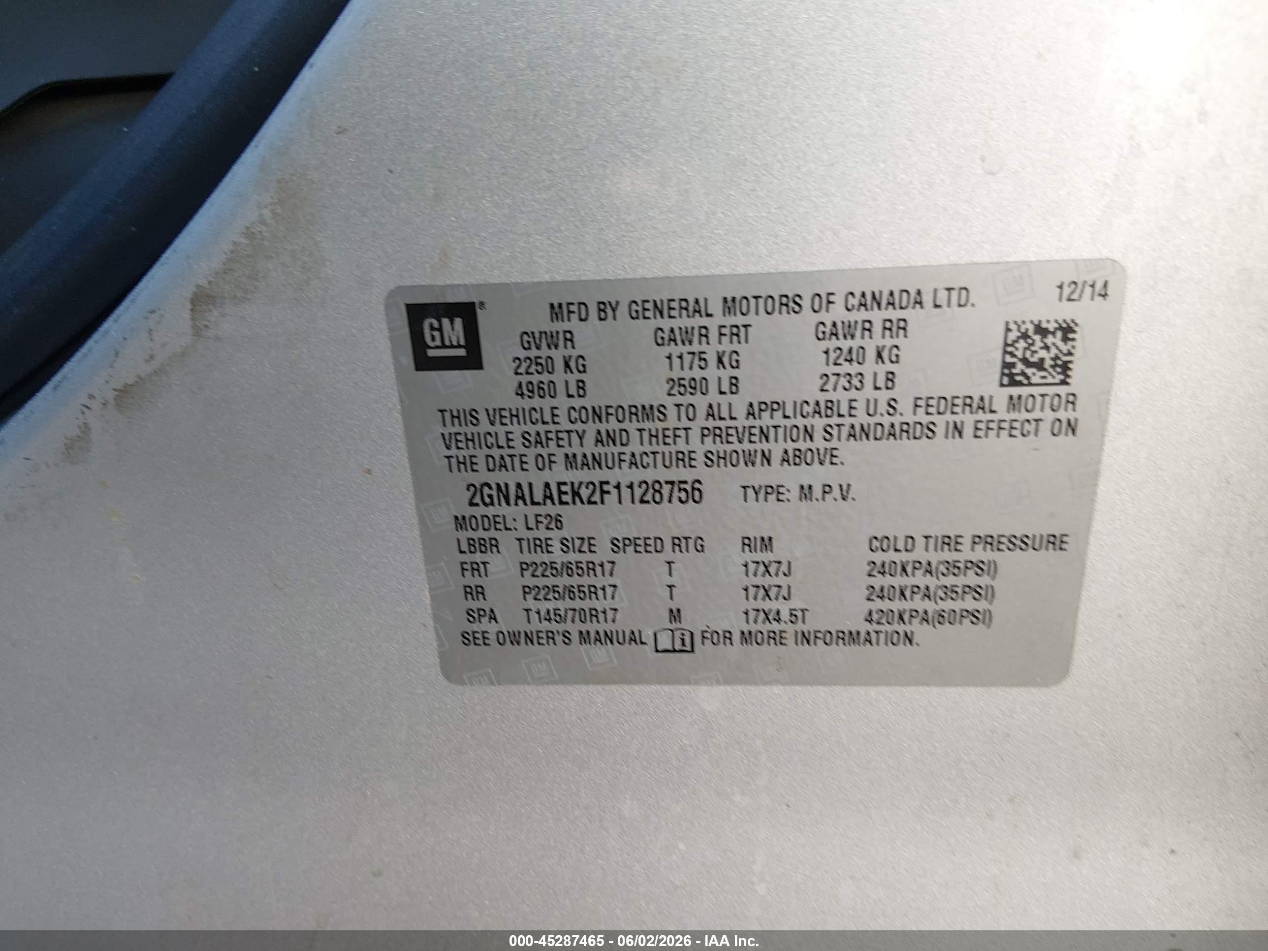 2015 Chevrolet Equinox Ls Silver vin: 2GNALAEK2F1128756