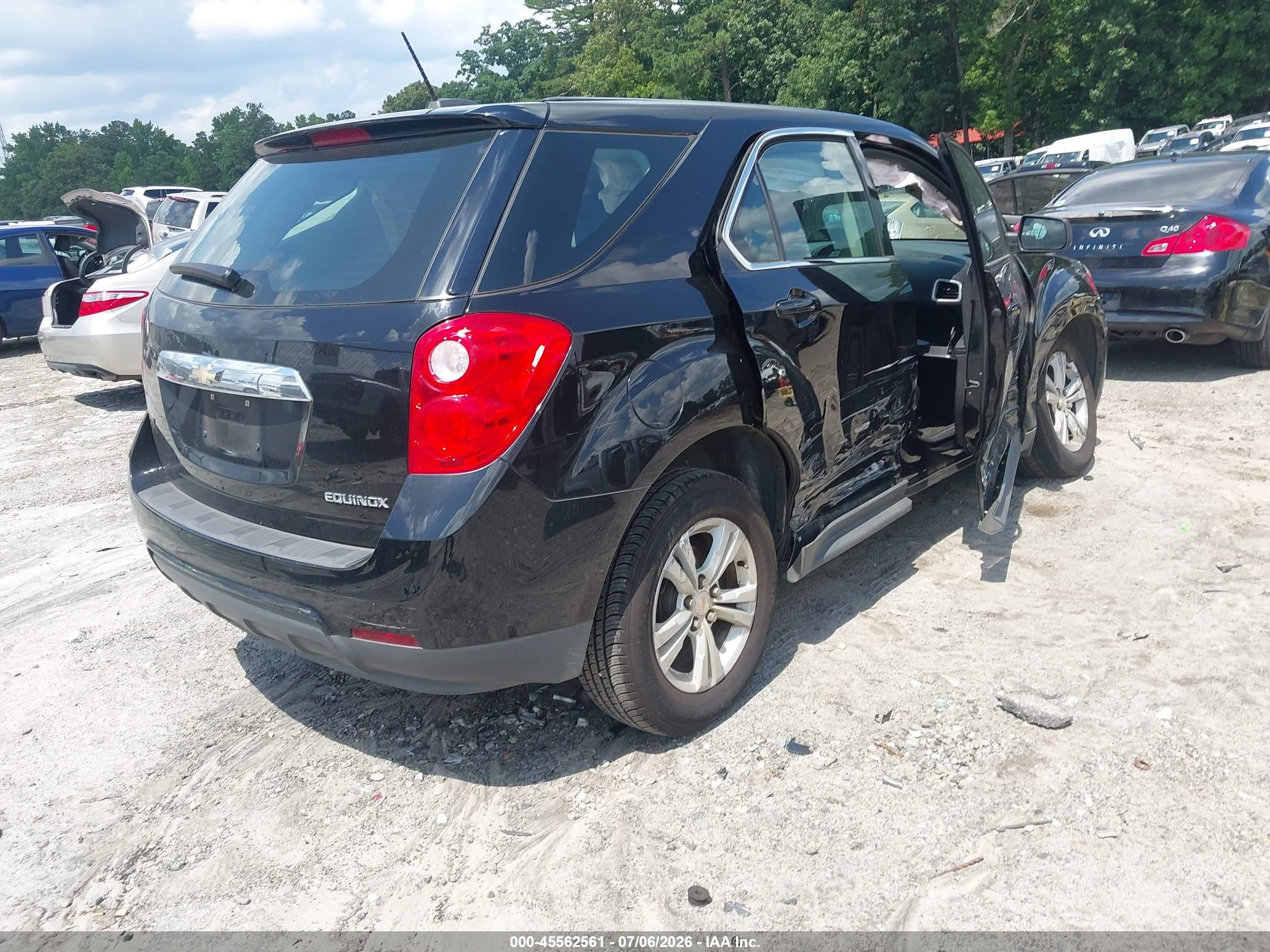2015 Chevrolet Equinox Ls Black vin: 2GNALAEK2F1161157