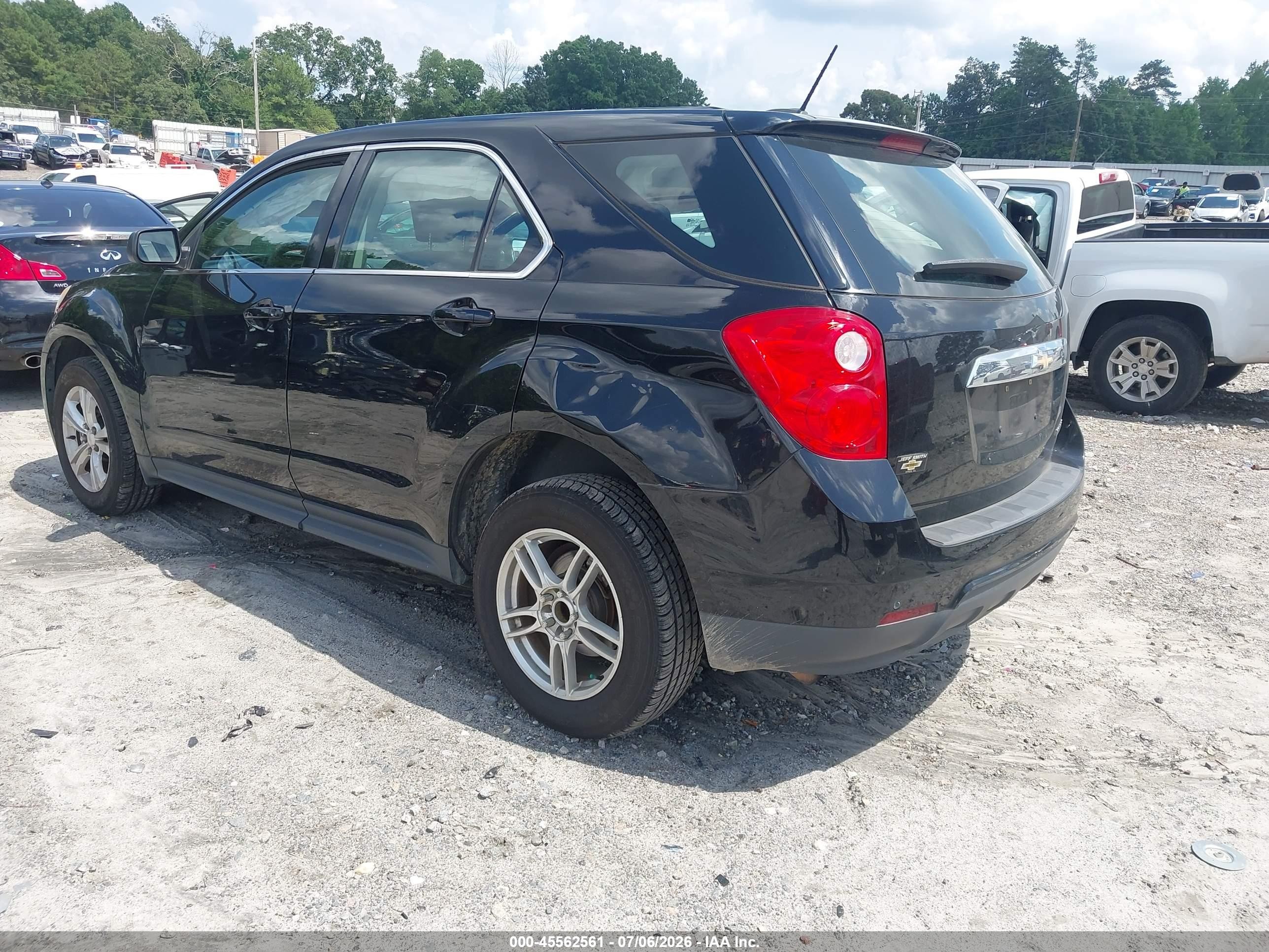2015 Chevrolet Equinox Ls Black vin: 2GNALAEK2F1161157
