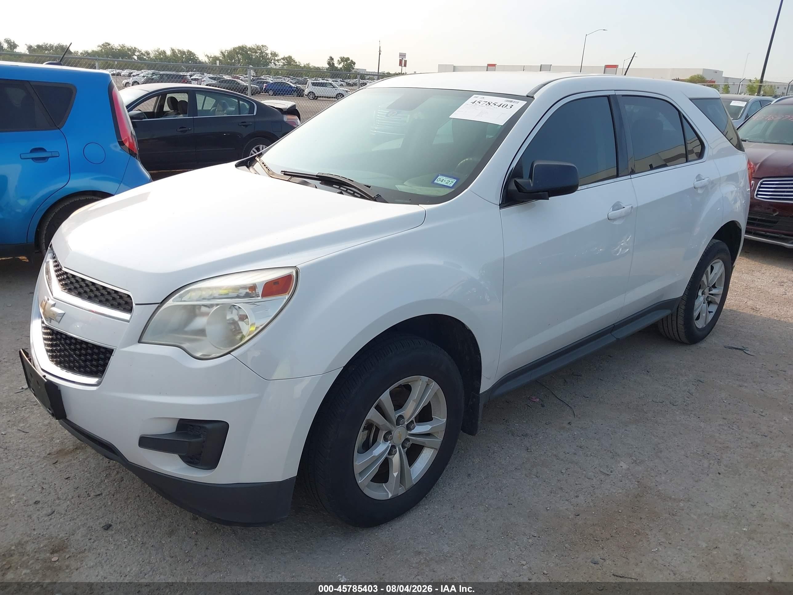 2015 Chevrolet Equinox Ls White vin: 2GNALAEK2F6435881