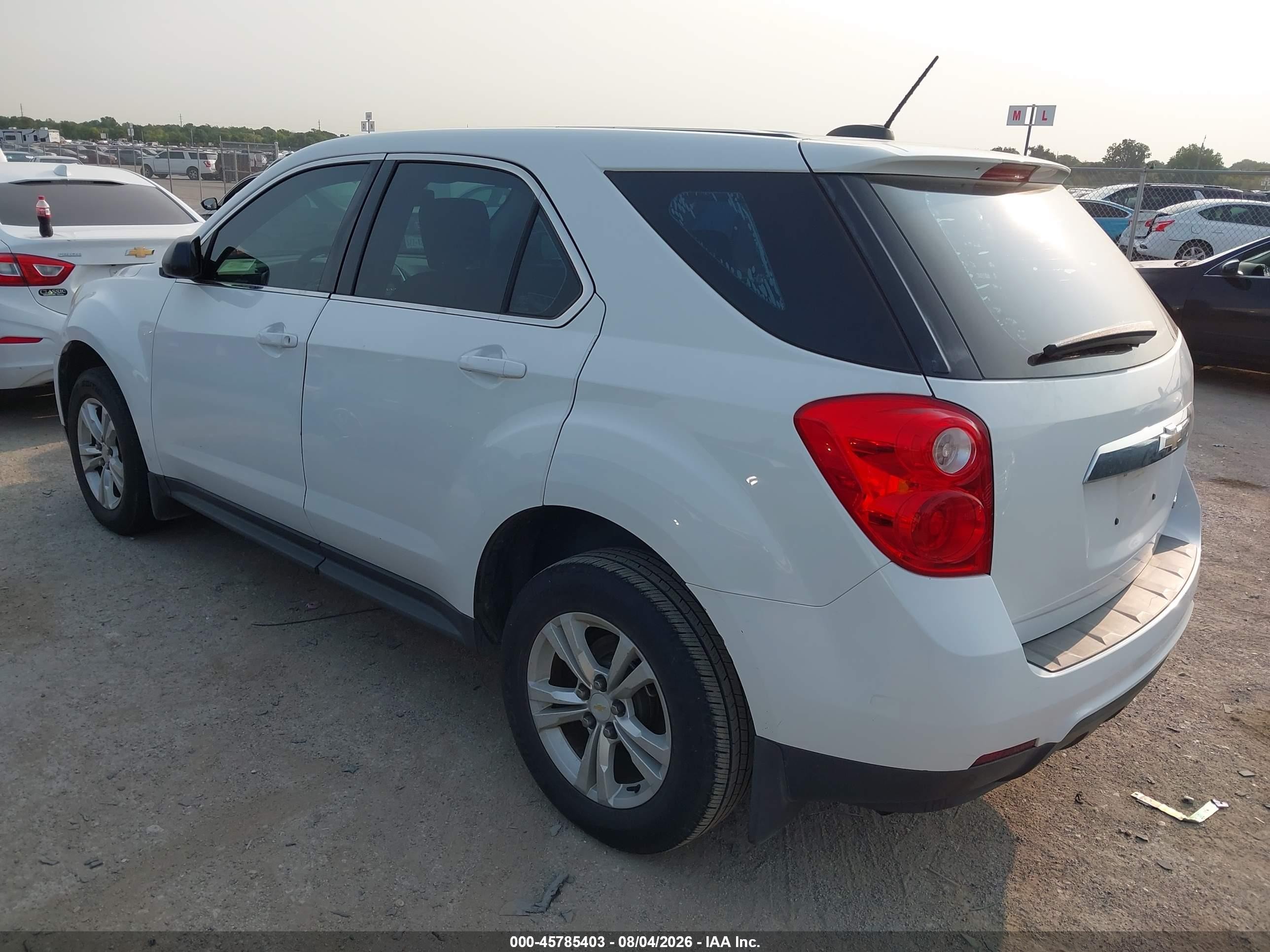 2015 Chevrolet Equinox Ls White vin: 2GNALAEK2F6435881