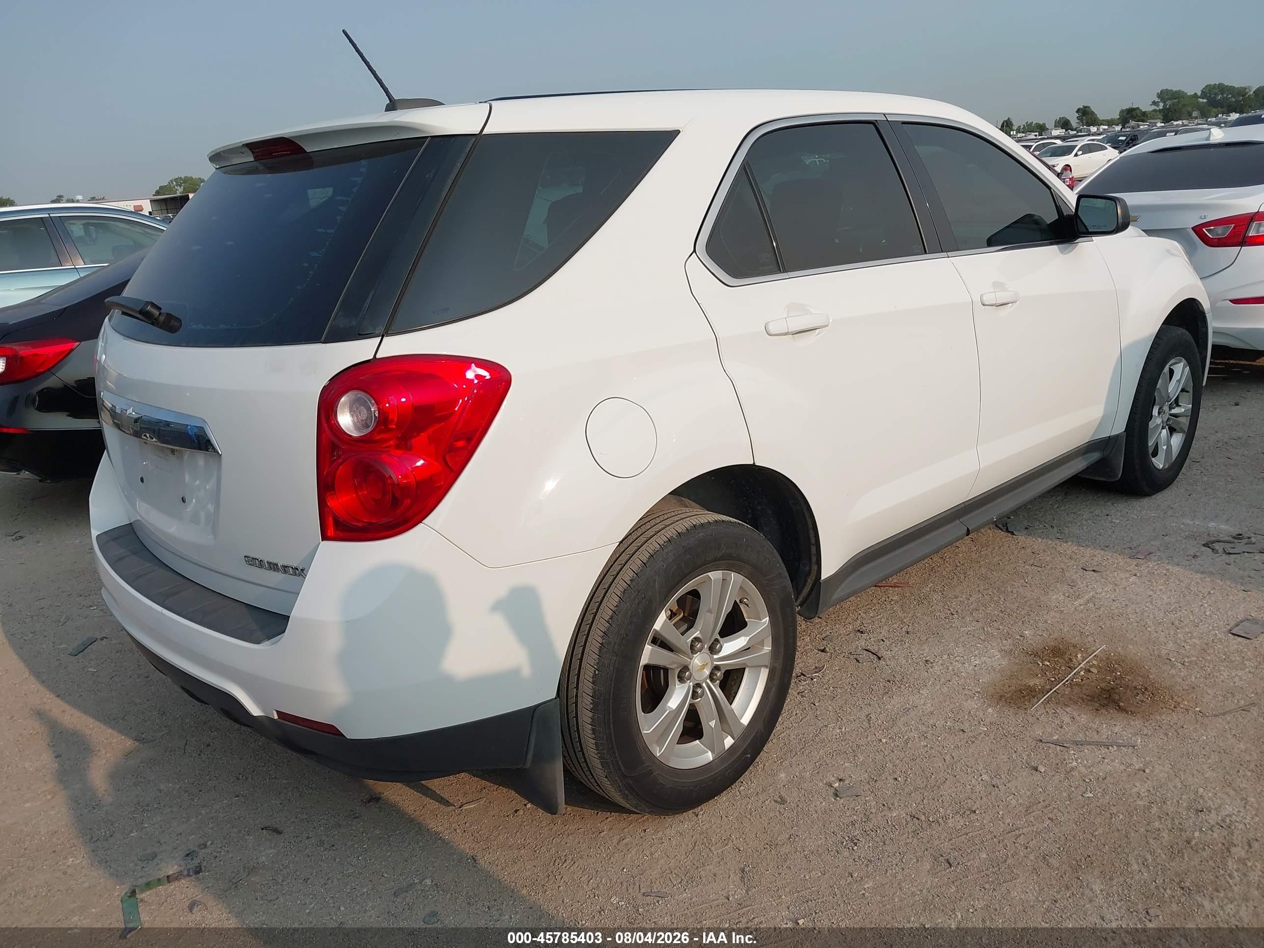2015 Chevrolet Equinox Ls White vin: 2GNALAEK2F6435881