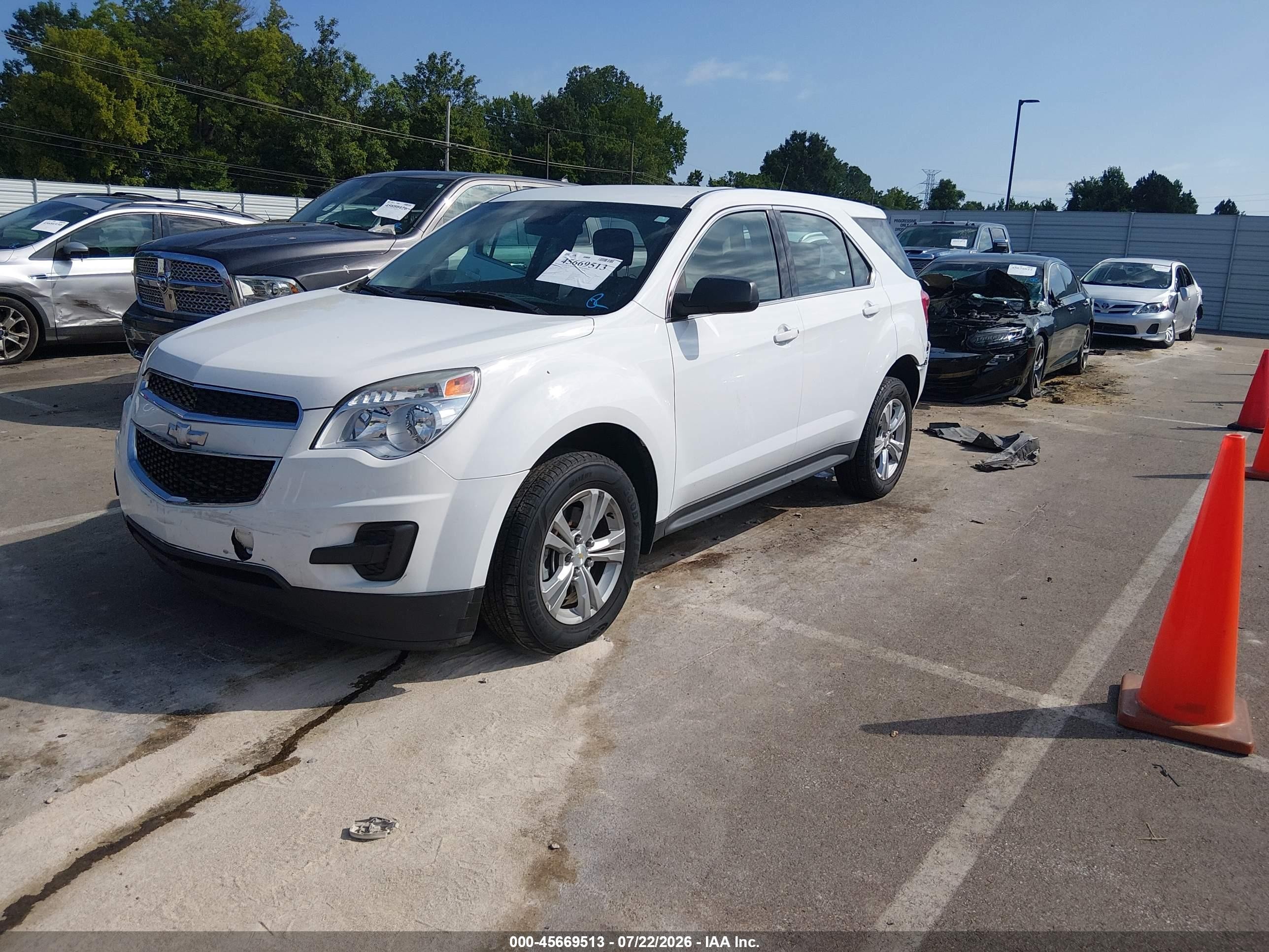 2014 Chevrolet Equinox Ls White vin: 2GNALAEK3E1144284