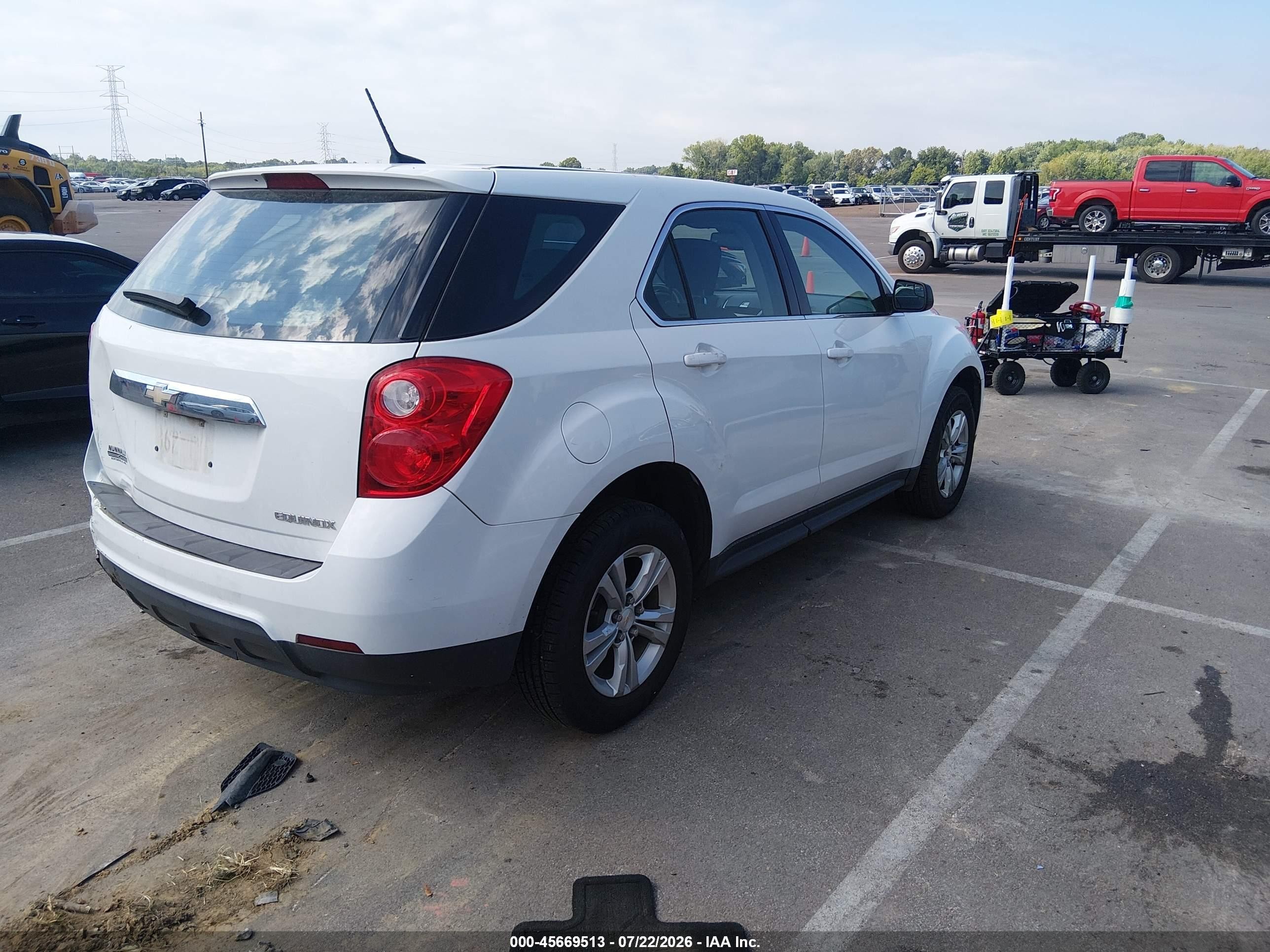 2014 Chevrolet Equinox Ls White vin: 2GNALAEK3E1144284