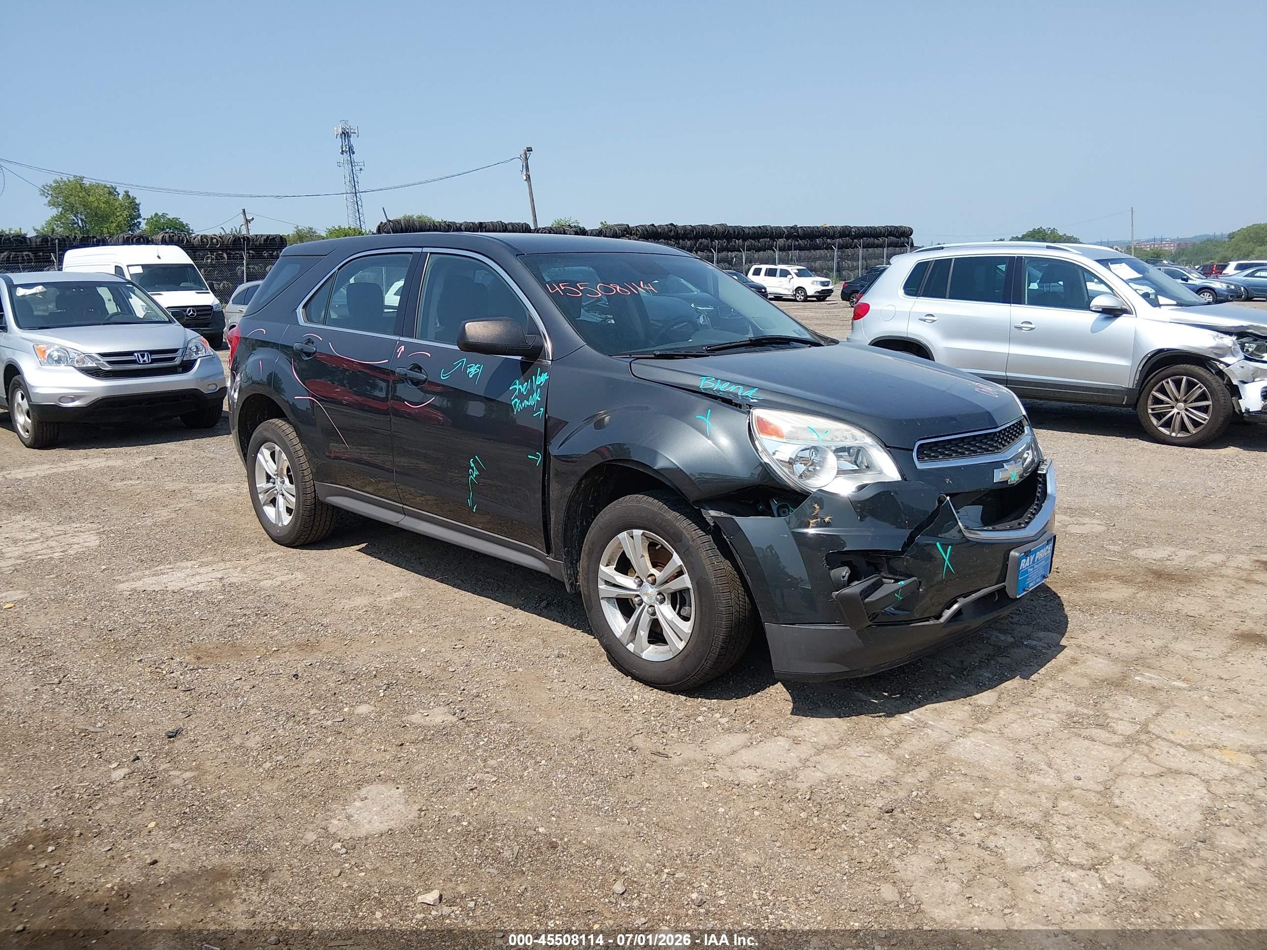 2014 Chevrolet Equinox Ls Gray vin: 2GNALAEK3E1150361