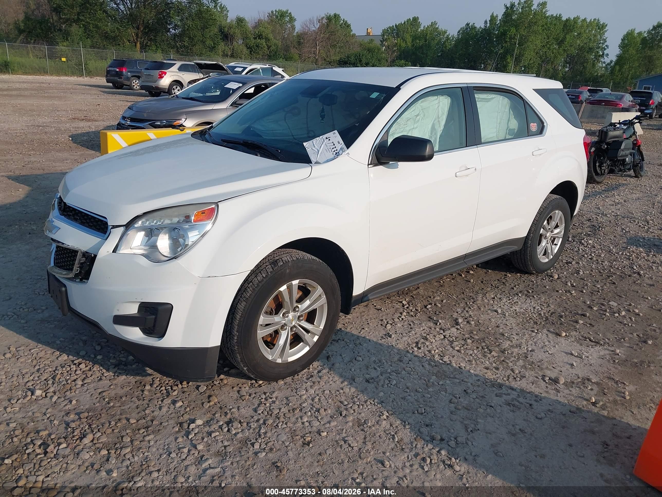 2014 Chevrolet Equinox Ls White vin: 2GNALAEK3E1155642