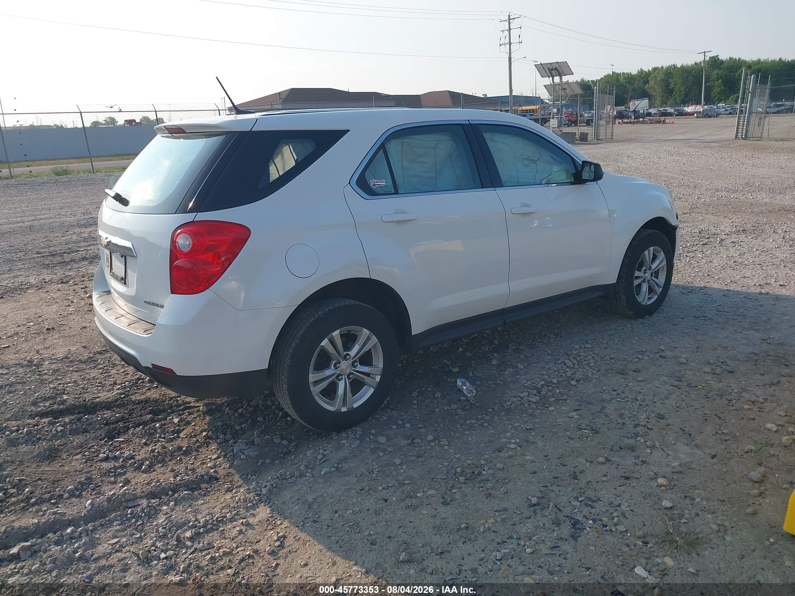 2014 Chevrolet Equinox Ls White vin: 2GNALAEK3E1155642