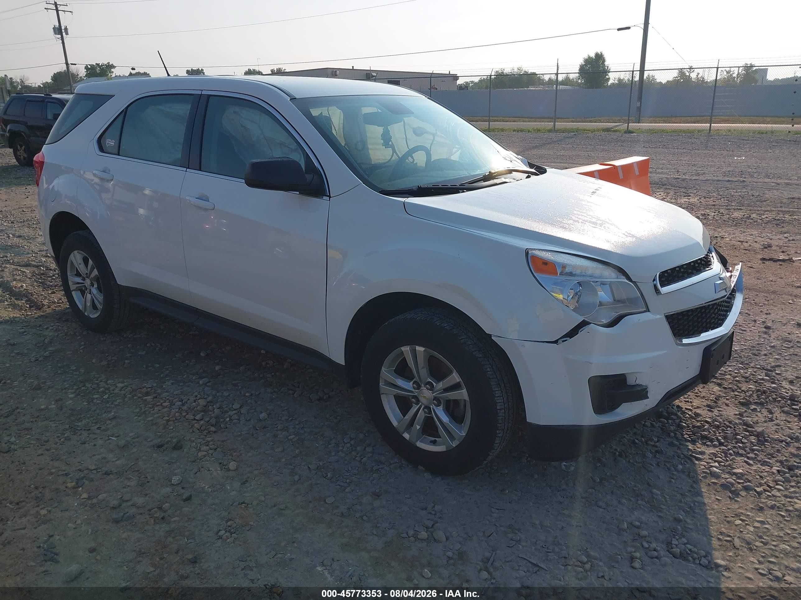 2014 Chevrolet Equinox Ls White vin: 2GNALAEK3E1155642