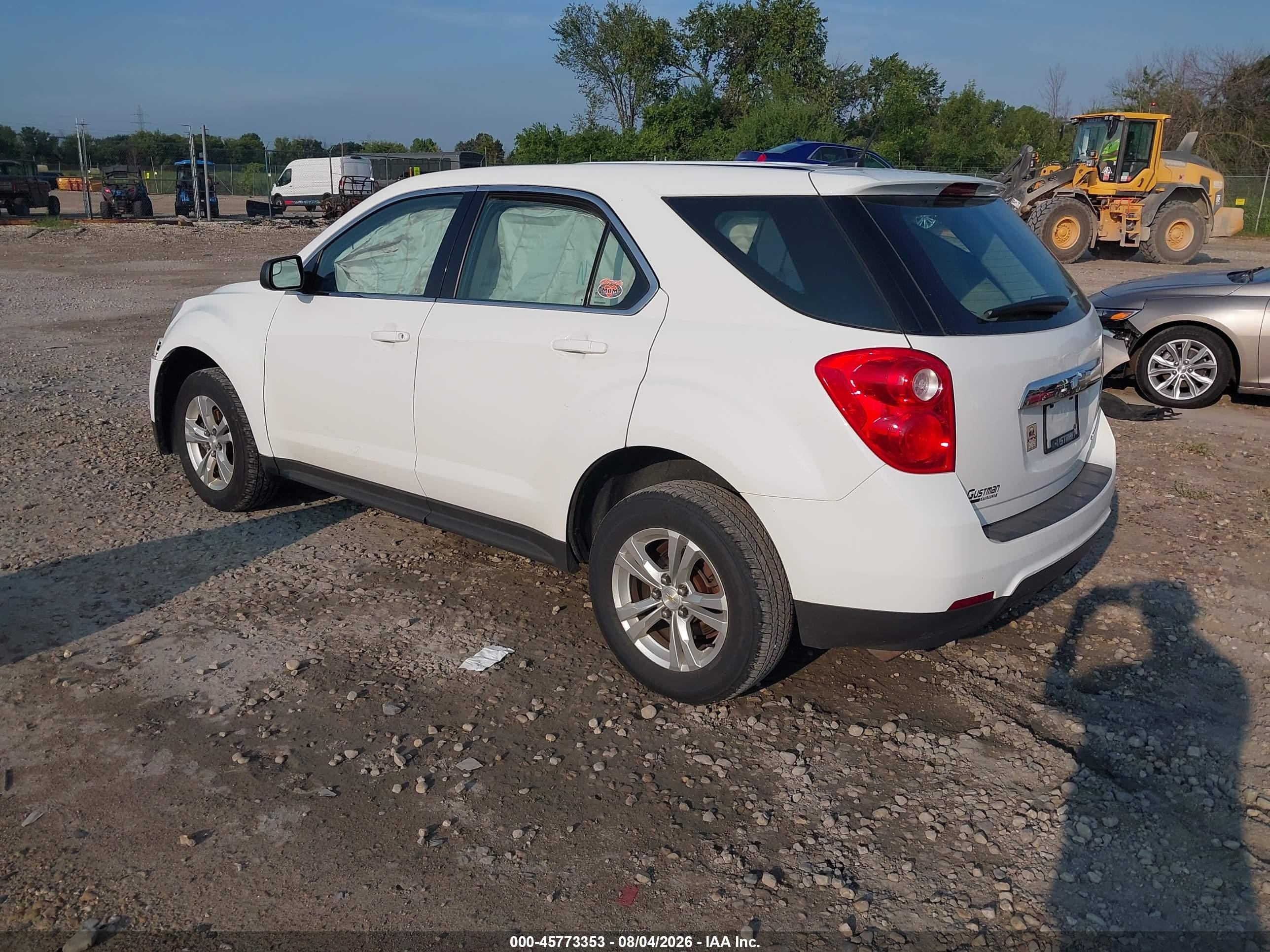 2014 Chevrolet Equinox Ls White vin: 2GNALAEK3E1155642
