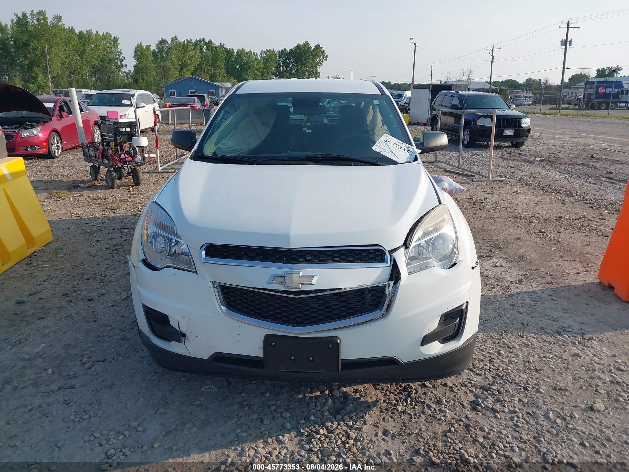 2014 Chevrolet Equinox Ls White vin: 2GNALAEK3E1155642