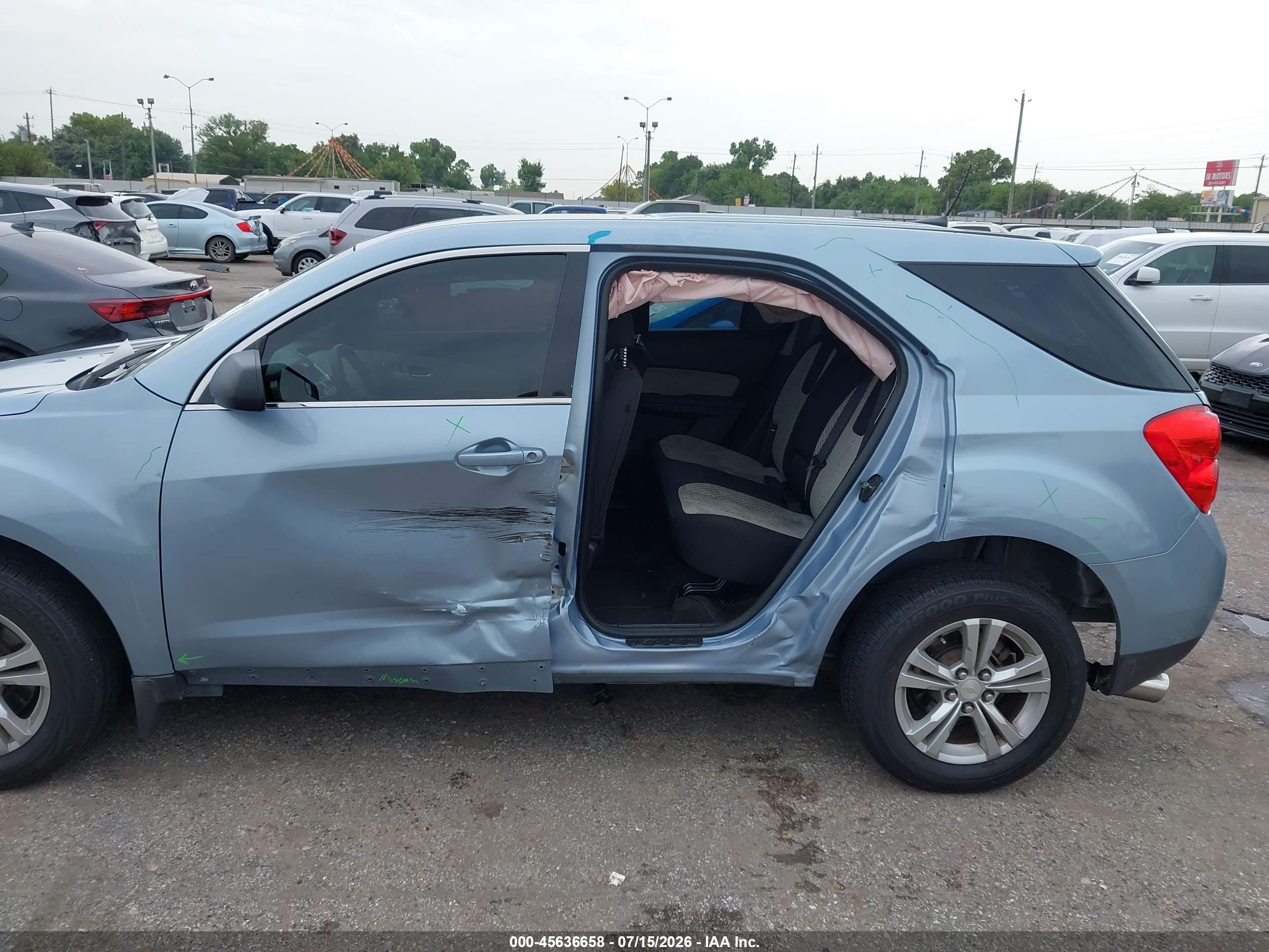 2014 Chevrolet Equinox Ls Light Blue vin: 2GNALAEK3E6152940