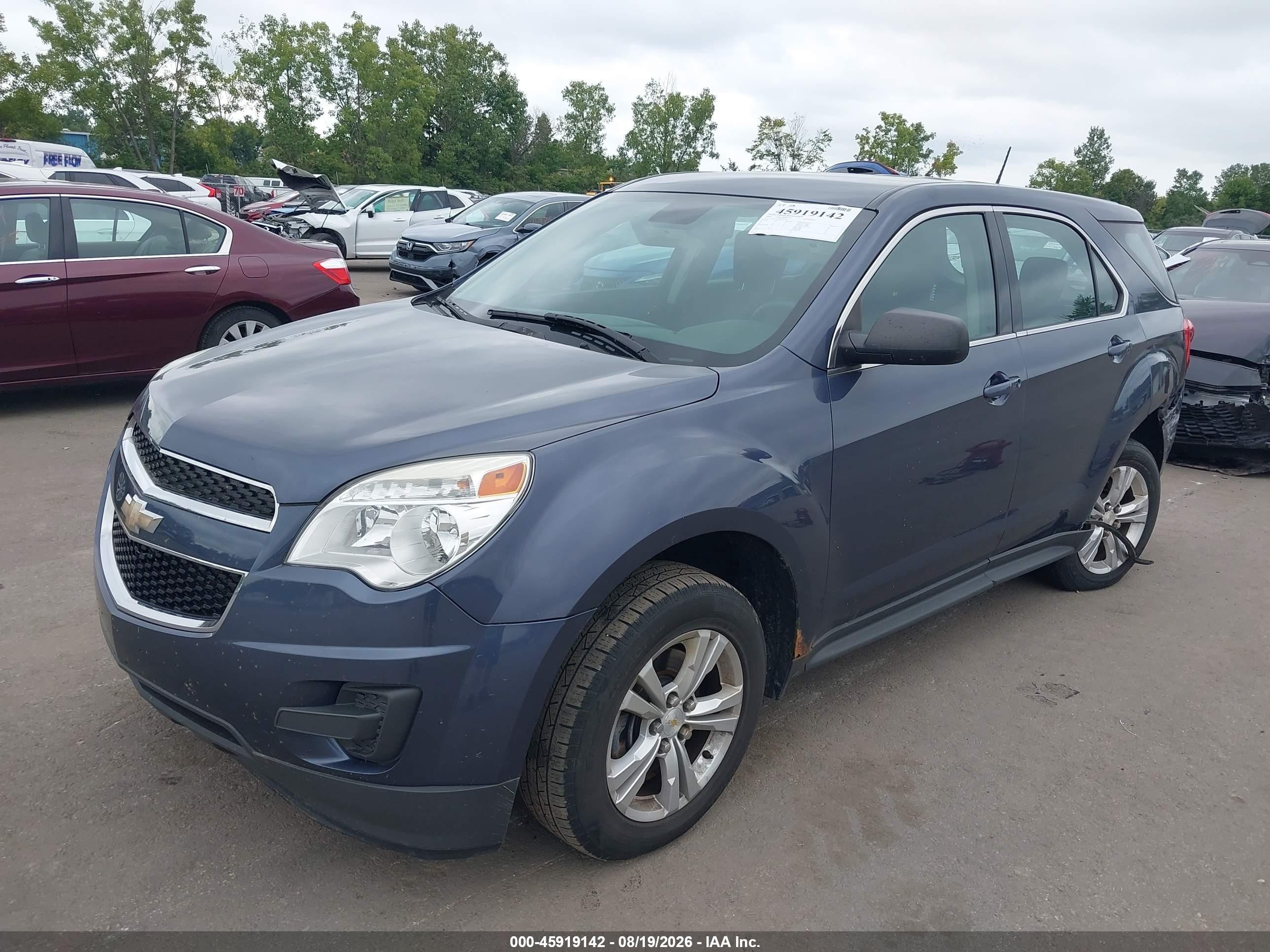 2014 Chevrolet Equinox Ls Blue vin: 2GNALAEK3E6206642