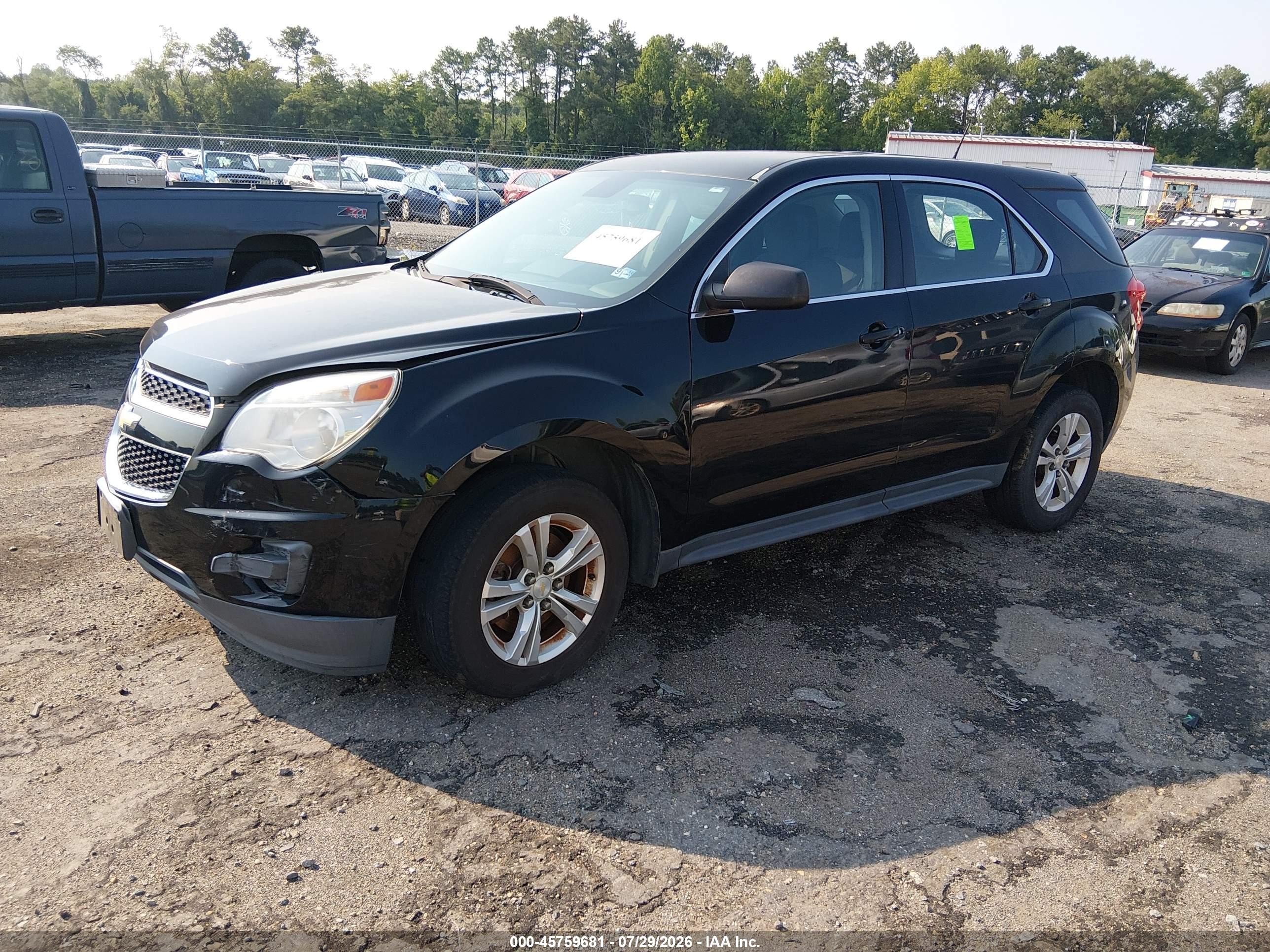 2014 Chevrolet Equinox Ls Black vin: 2GNALAEK3E6361255