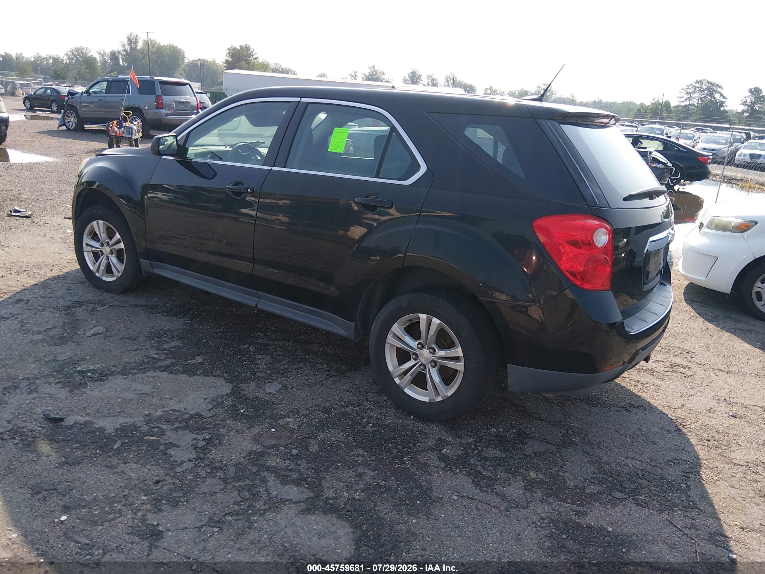 2014 Chevrolet Equinox Ls Black vin: 2GNALAEK3E6361255