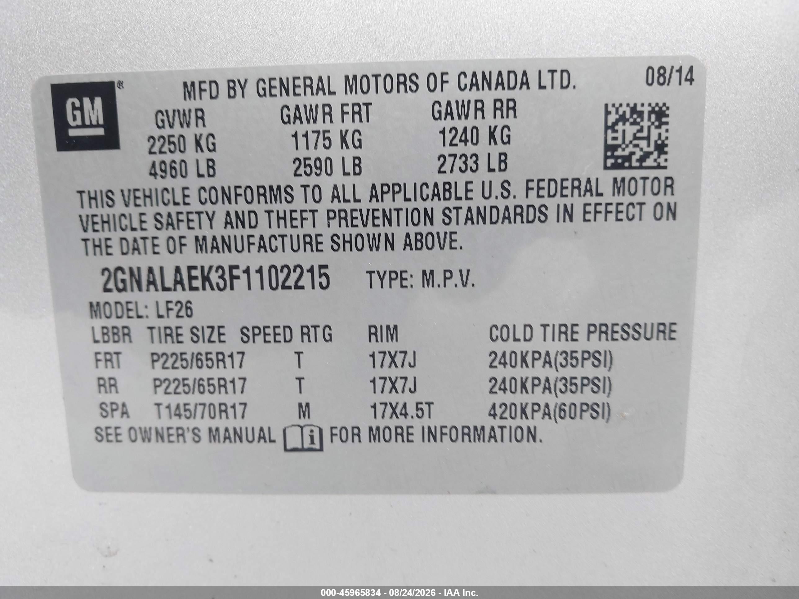 2015 Chevrolet Equinox Ls Silver vin: 2GNALAEK3F1102215