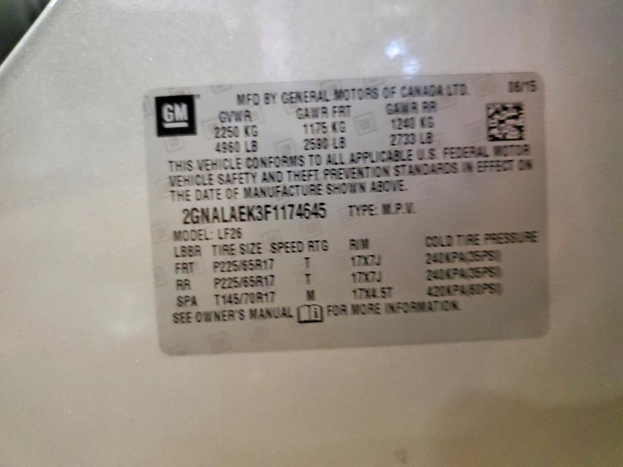 2015 Chevrolet Equinox Ls Silver vin: 2GNALAEK3F1174645