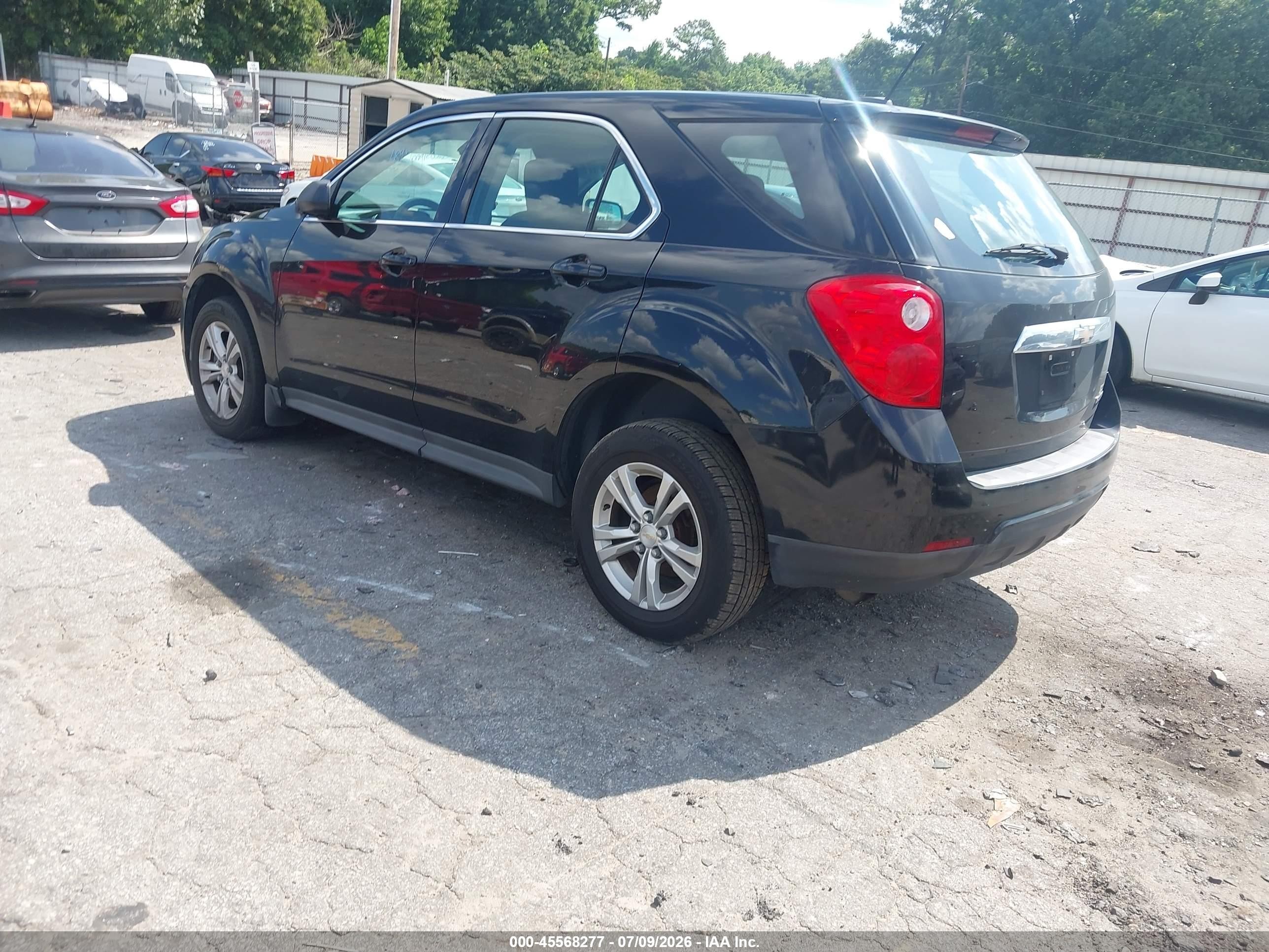 2015 Chevrolet Equinox Ls Black vin: 2GNALAEK3F1179876