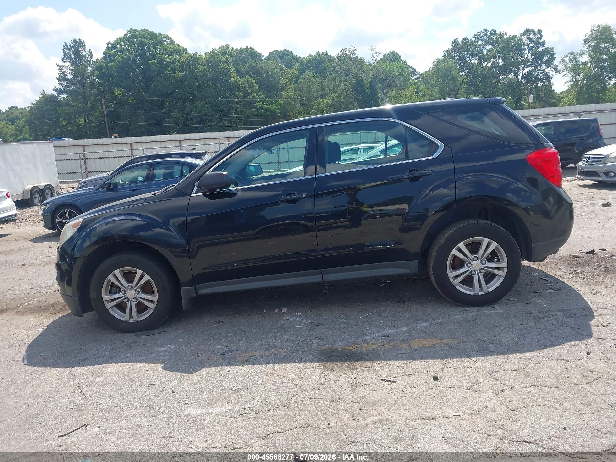2015 Chevrolet Equinox Ls Black vin: 2GNALAEK3F1179876