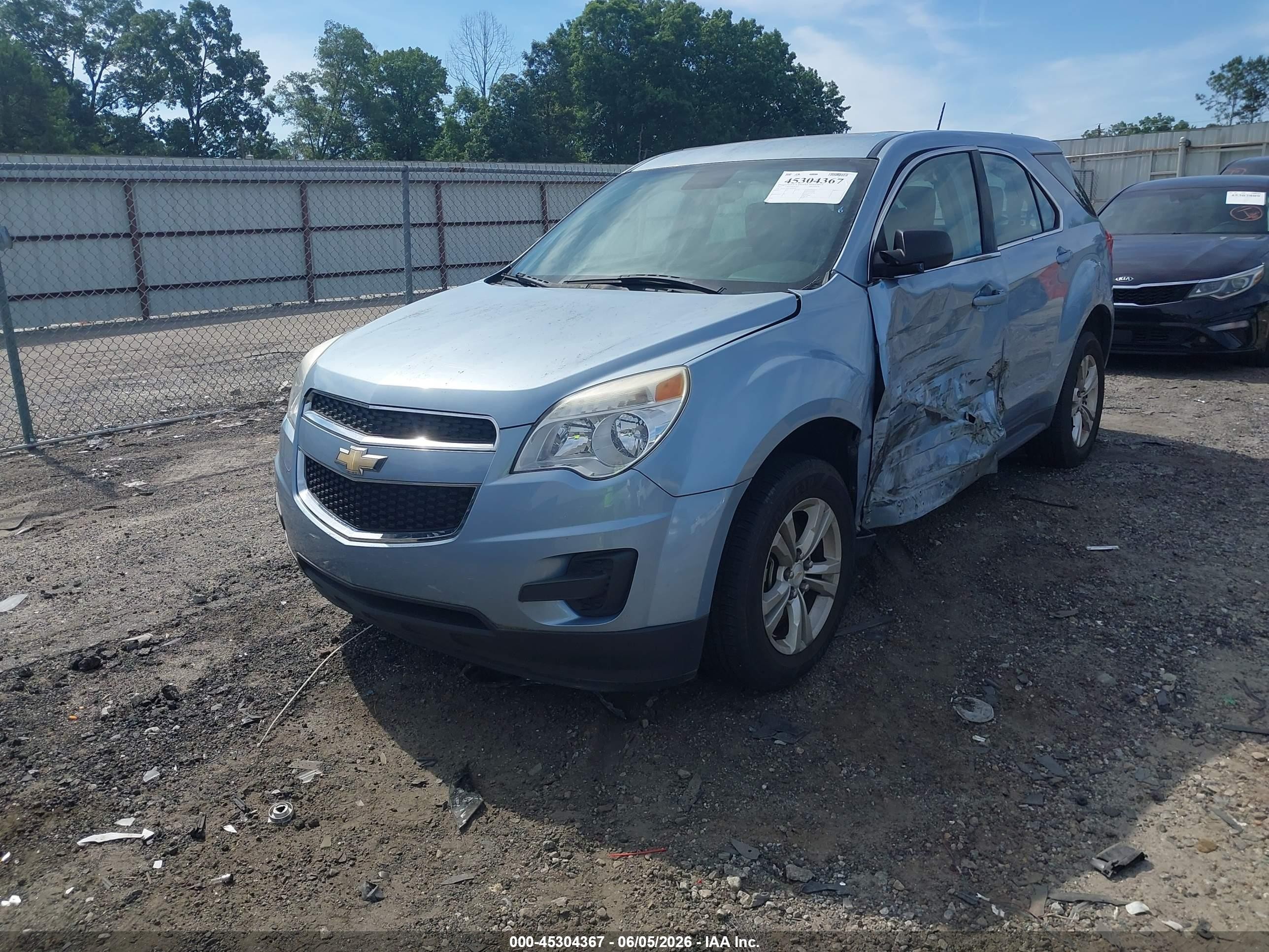 2015 Chevrolet Equinox Ls Blue vin: 2GNALAEK3F6289278