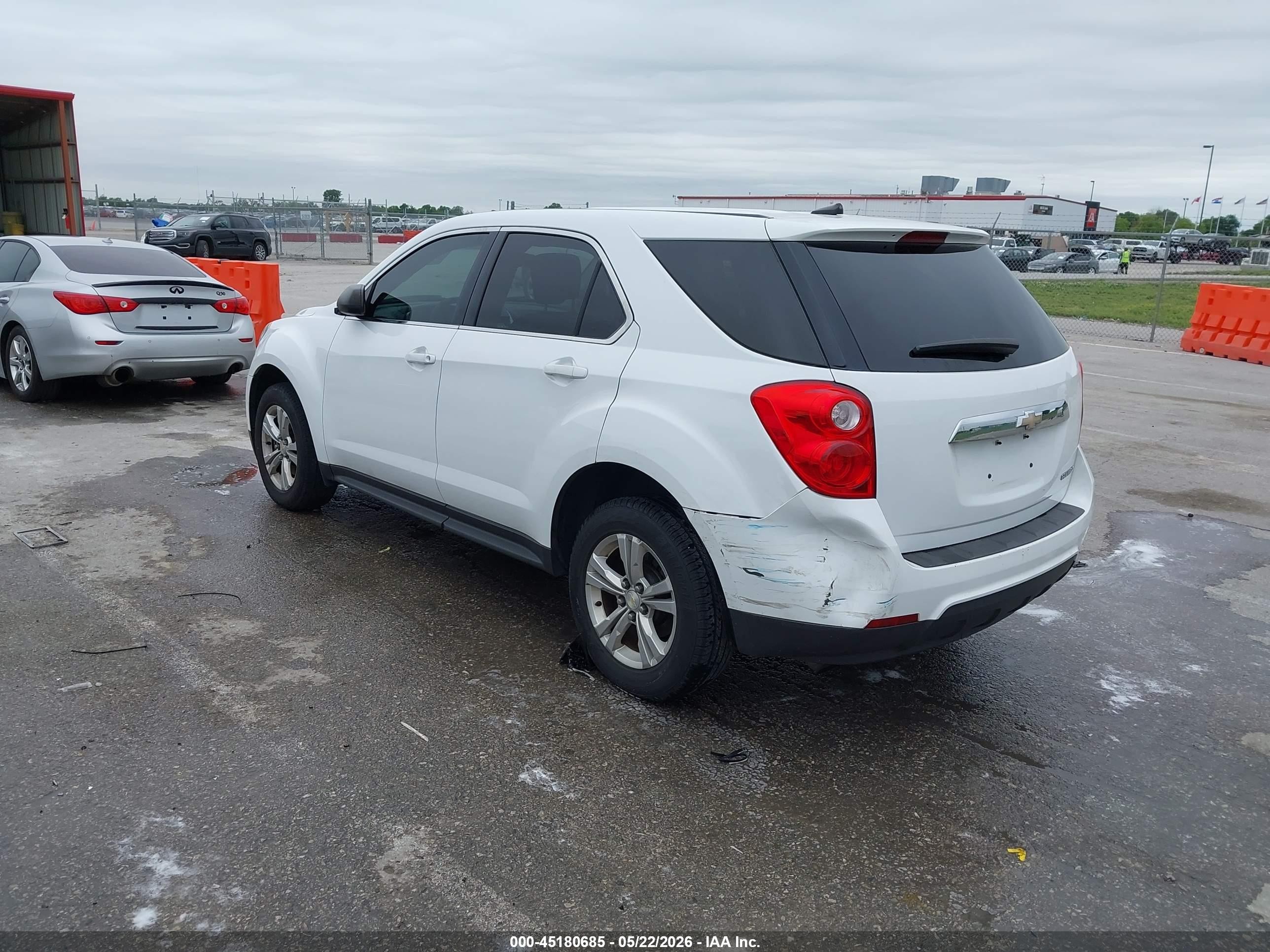 2014 Chevrolet Equinox Ls White vin: 2GNALAEK4E6339460