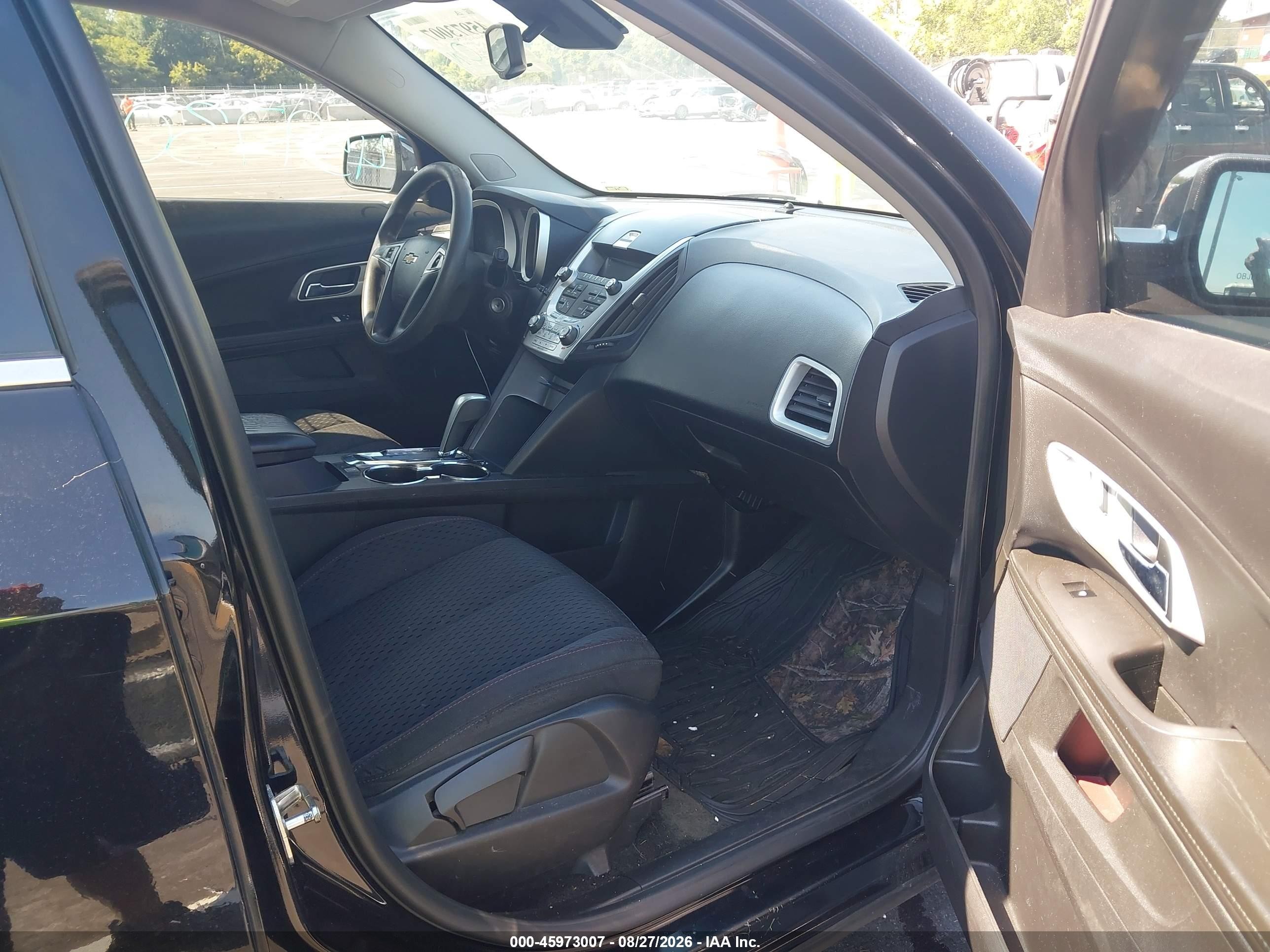2015 Chevrolet Equinox Ls Black vin: 2GNALAEK4F1102711