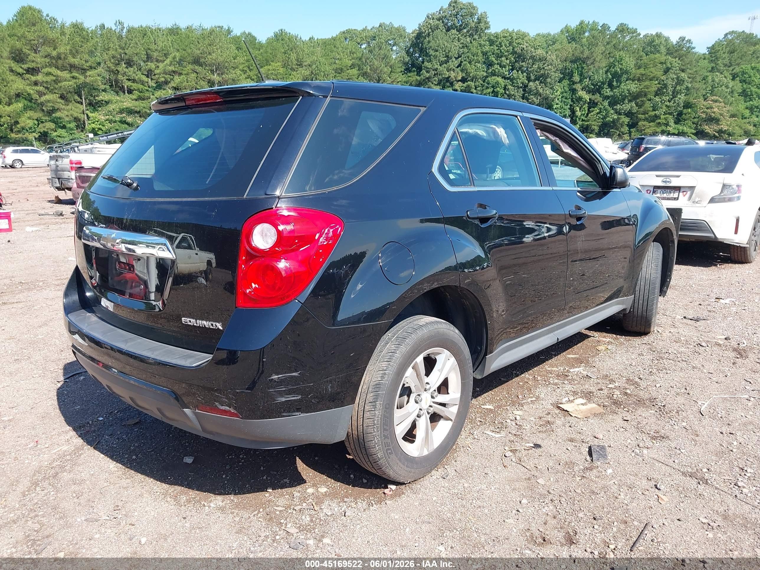 2015 Chevrolet Equinox Ls Black vin: 2GNALAEK4F1134770