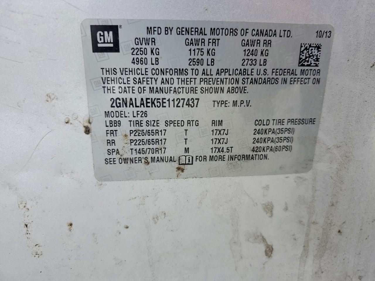 2014 Chevrolet Equinox Ls Серебряный vin: 2GNALAEK5E1127437