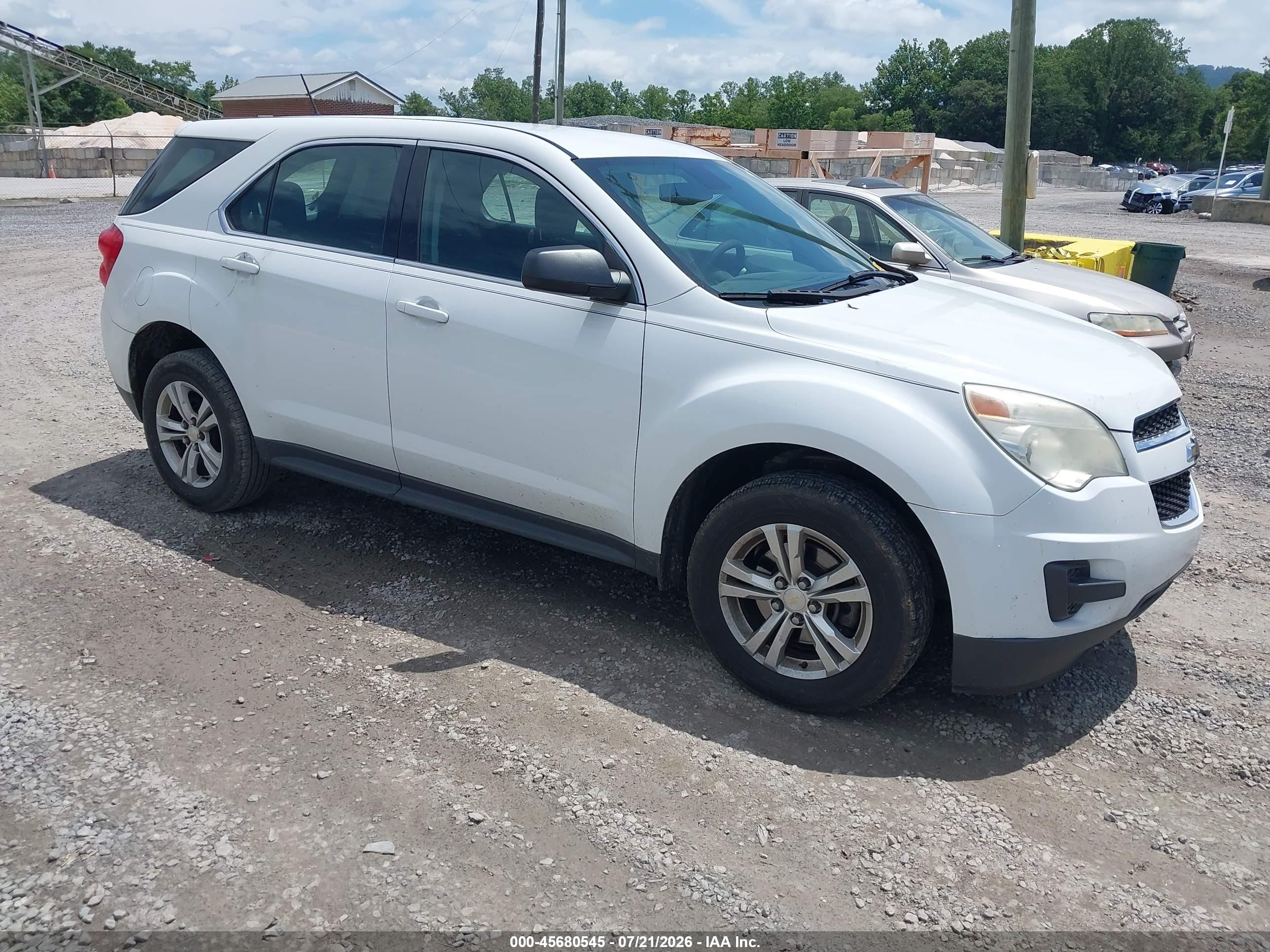 2014 Chevrolet Equinox Ls White vin: 2GNALAEK5E6136948