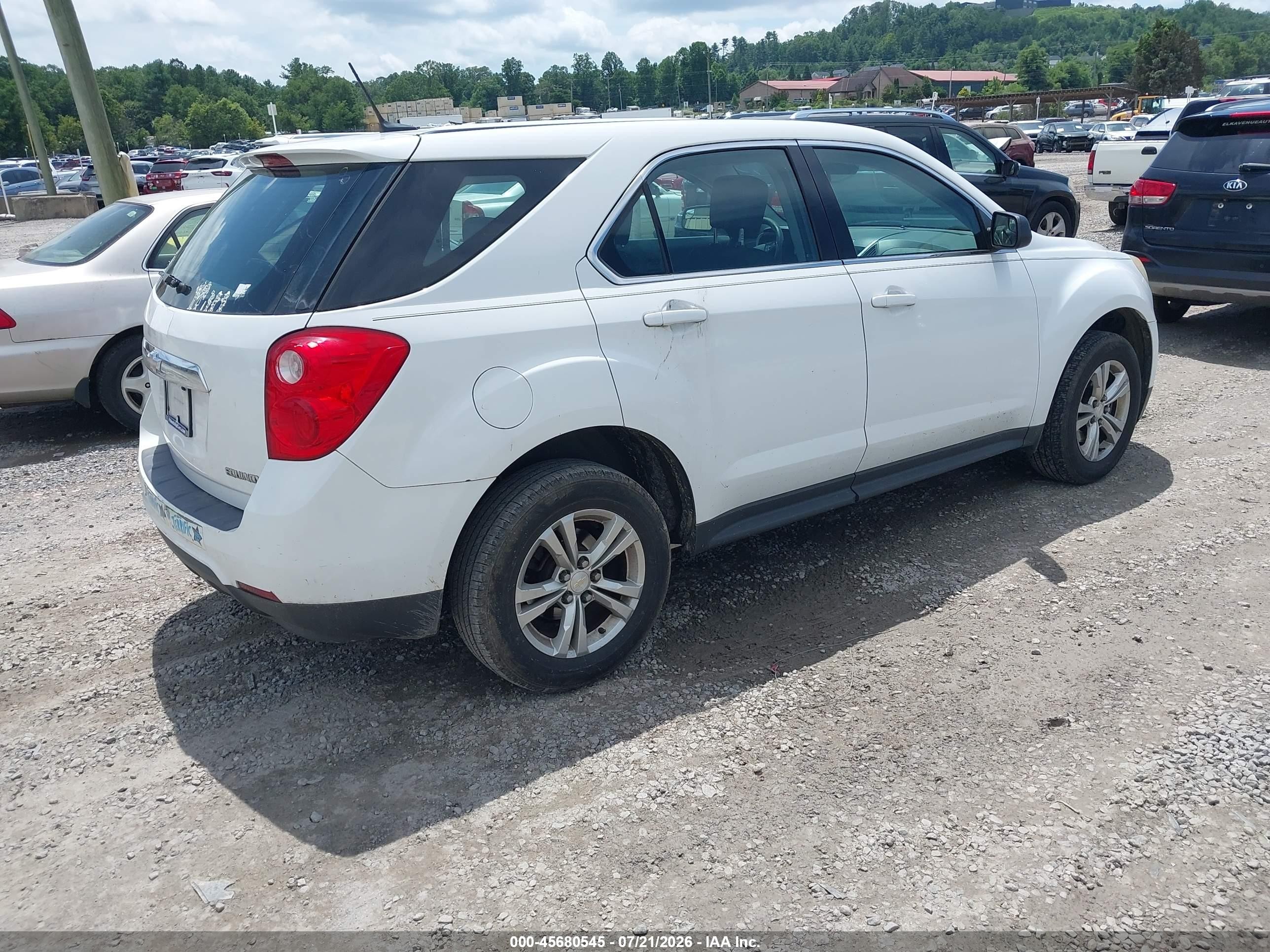 2014 Chevrolet Equinox Ls White vin: 2GNALAEK5E6136948