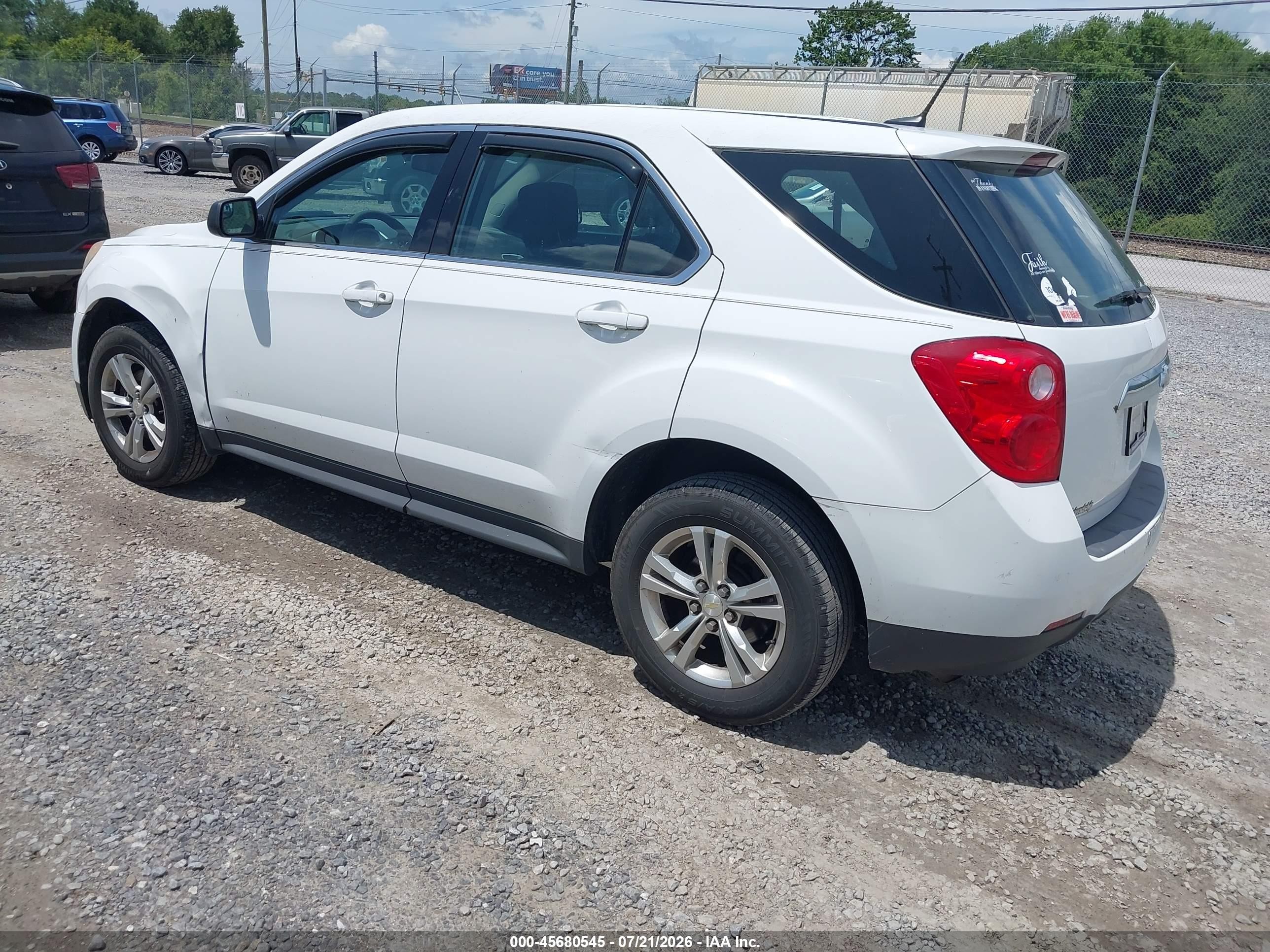 2014 Chevrolet Equinox Ls White vin: 2GNALAEK5E6136948
