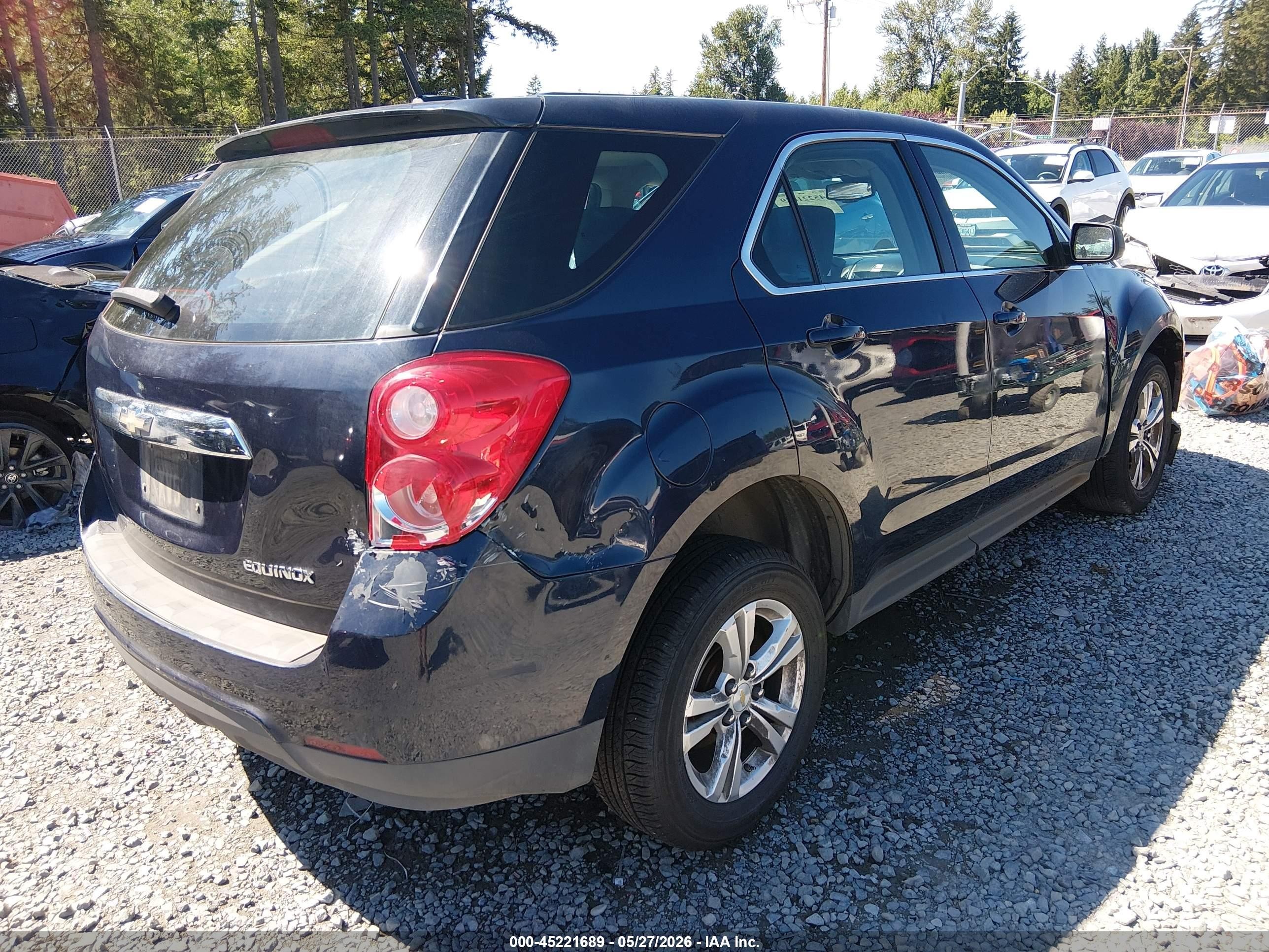 2015 Chevrolet Equinox Ls Blue vin: 2GNALAEK5F1124460