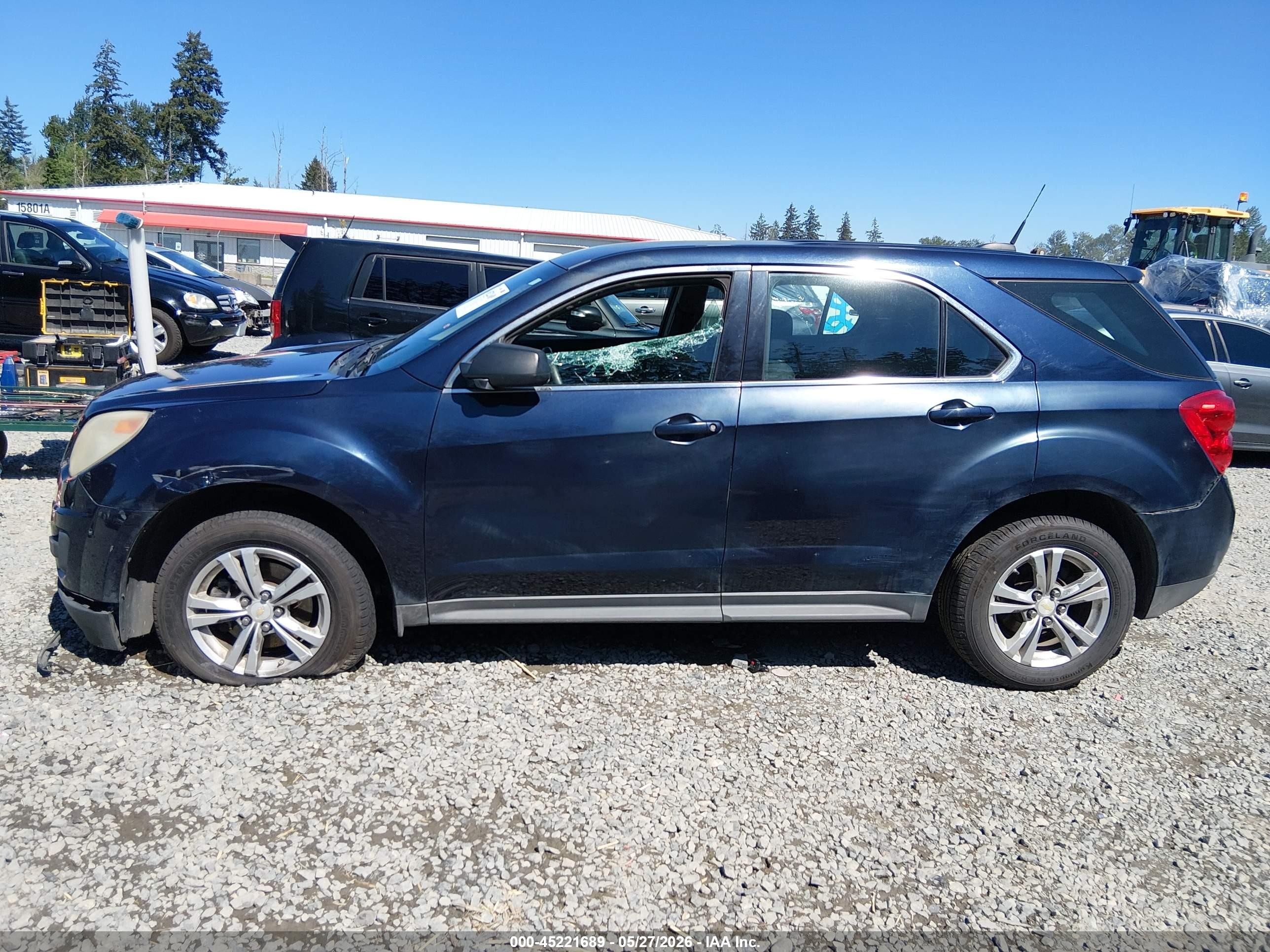 2015 Chevrolet Equinox Ls Blue vin: 2GNALAEK5F1124460