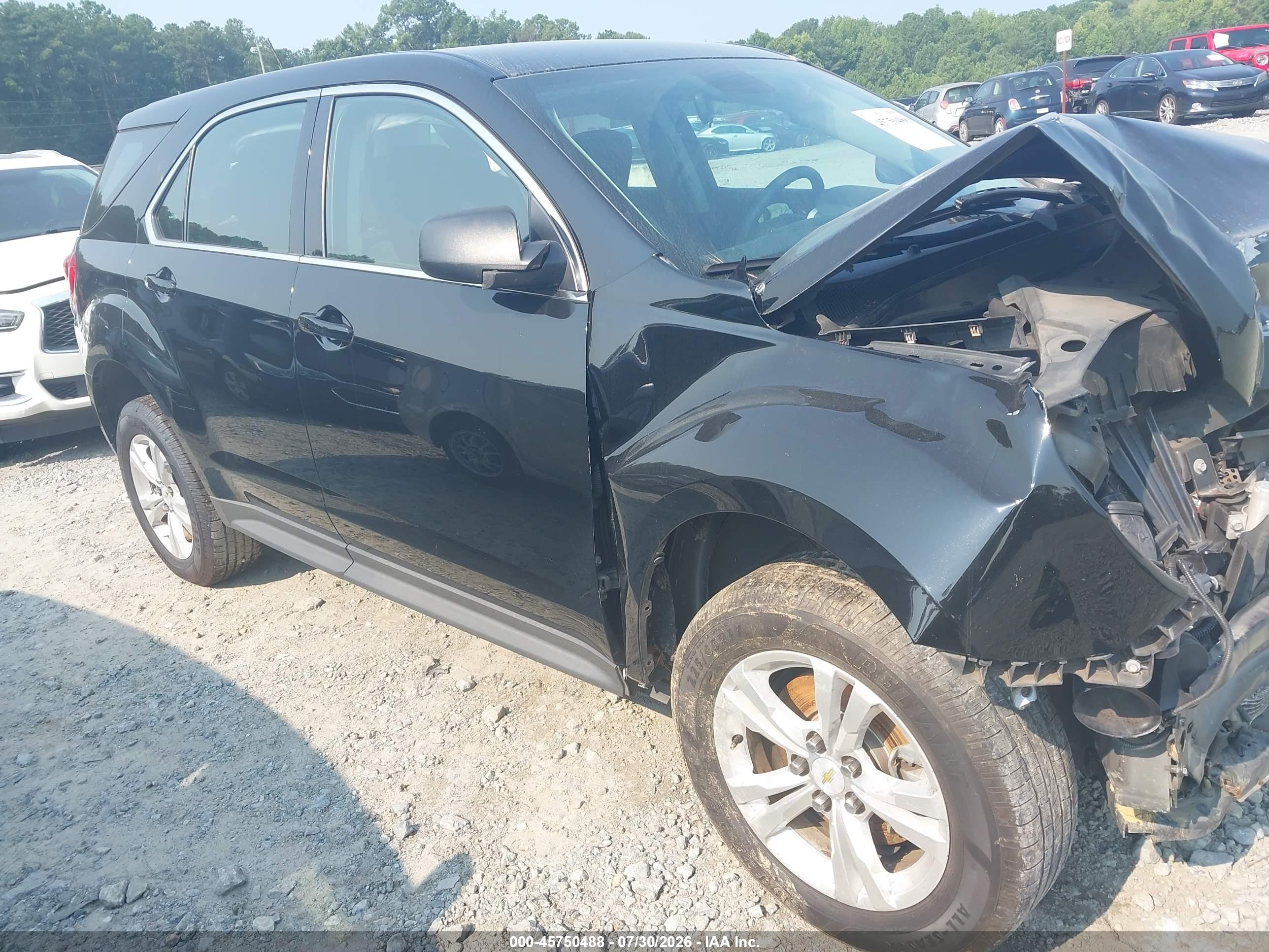 2015 Chevrolet Equinox Ls Black vin: 2GNALAEK5F1159452
