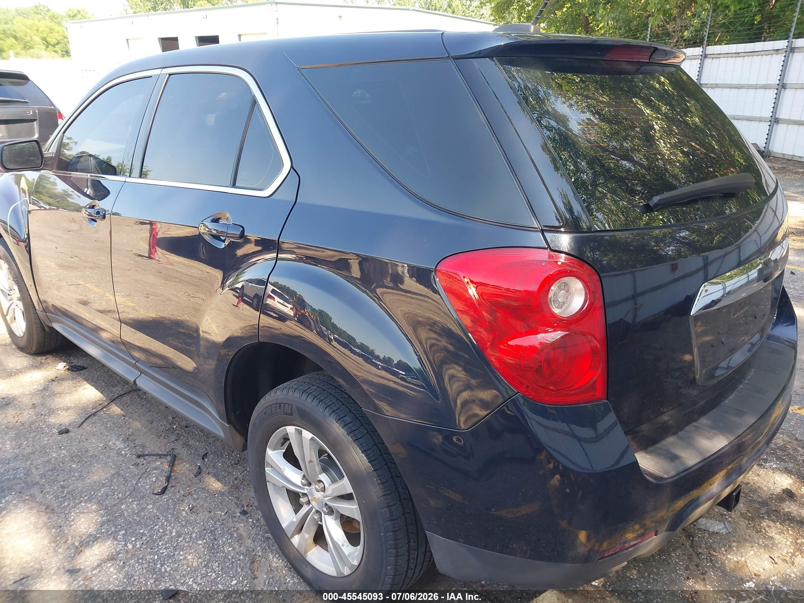 2015 Chevrolet Equinox Ls Black vin: 2GNALAEK5F6146784