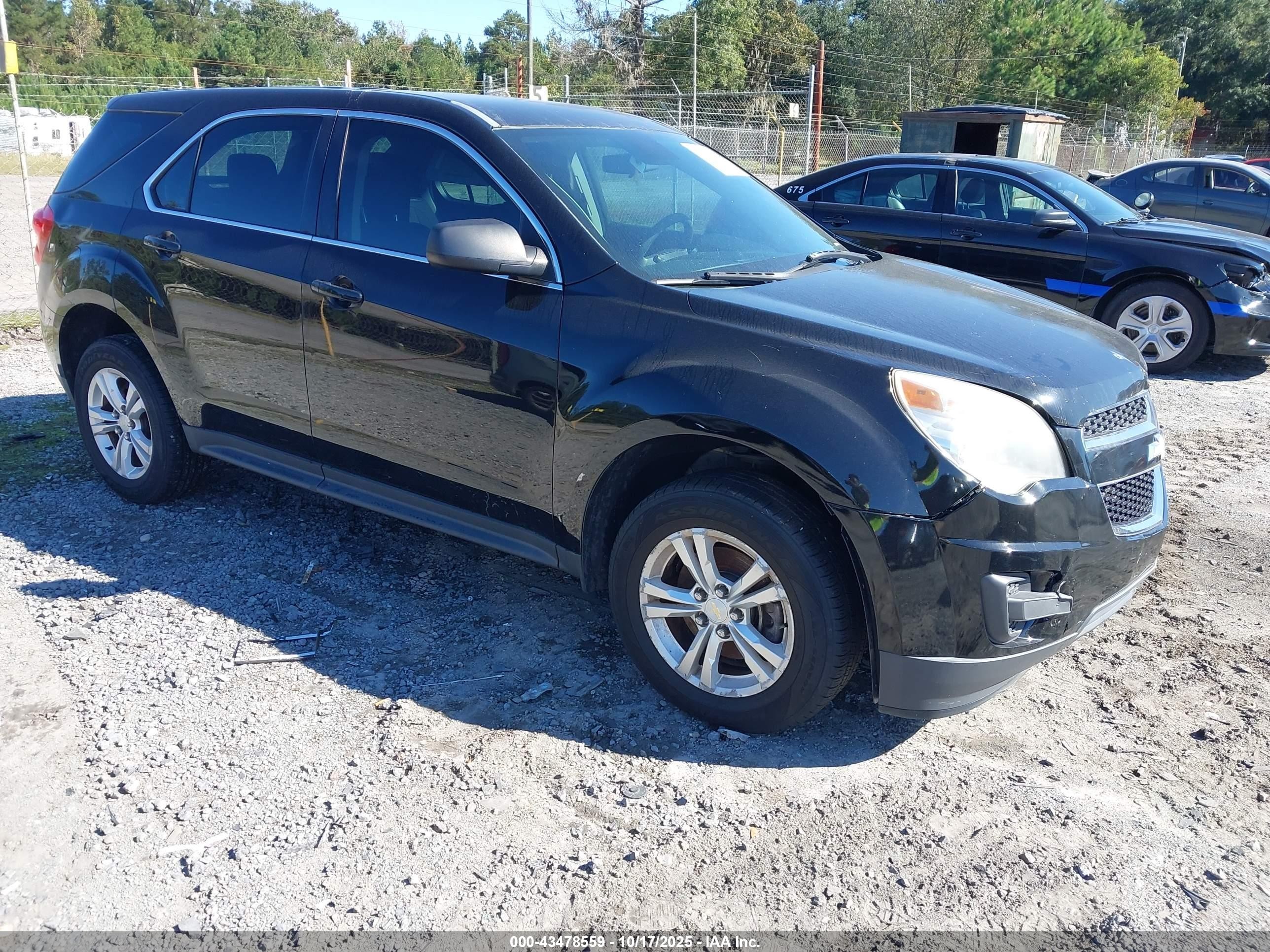 2015 Chevrolet Equinox Ls Black vin: 2GNALAEK5F6315198