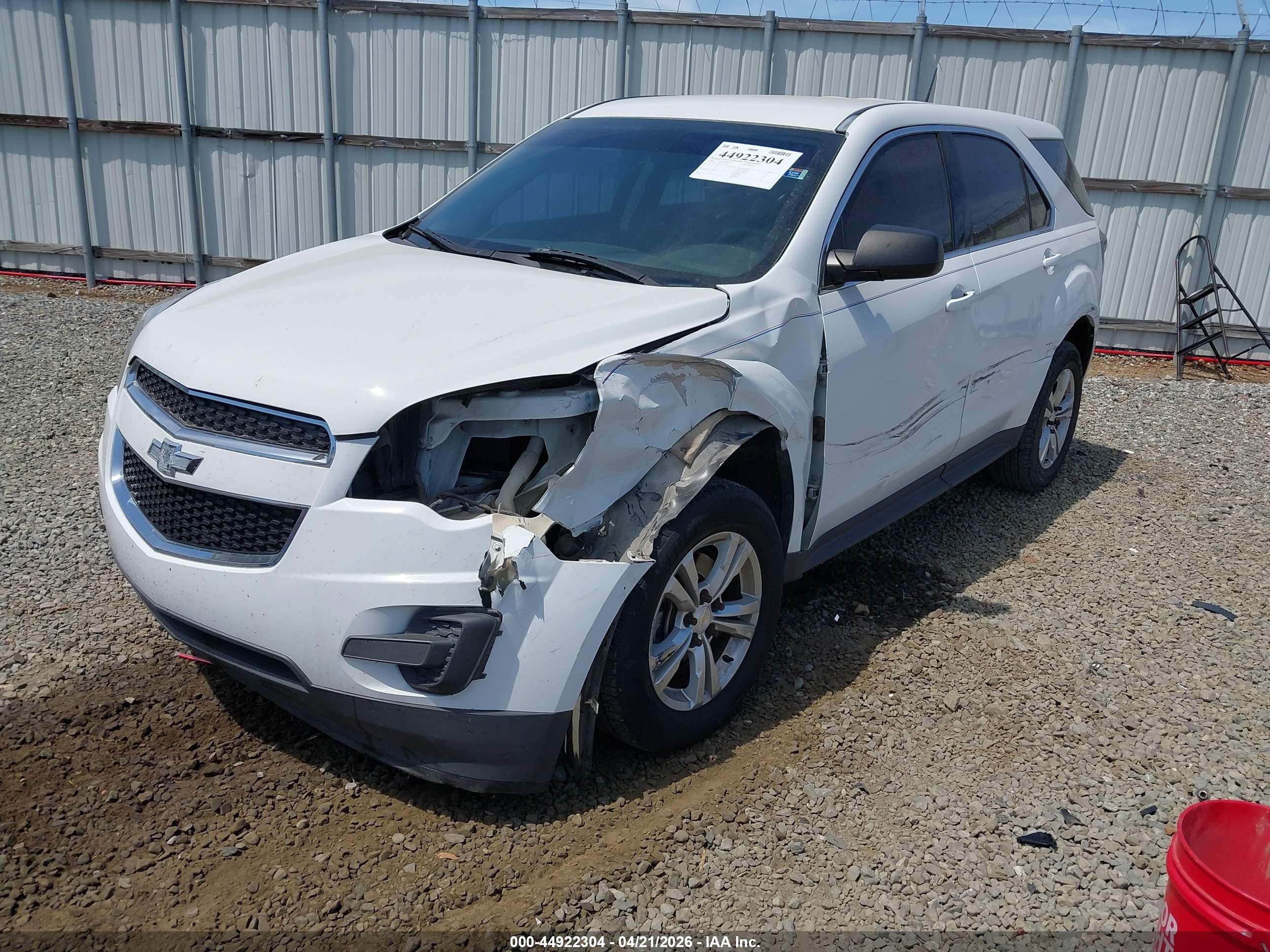 2014 Chevrolet Equinox Ls White vin: 2GNALAEK6E1137815