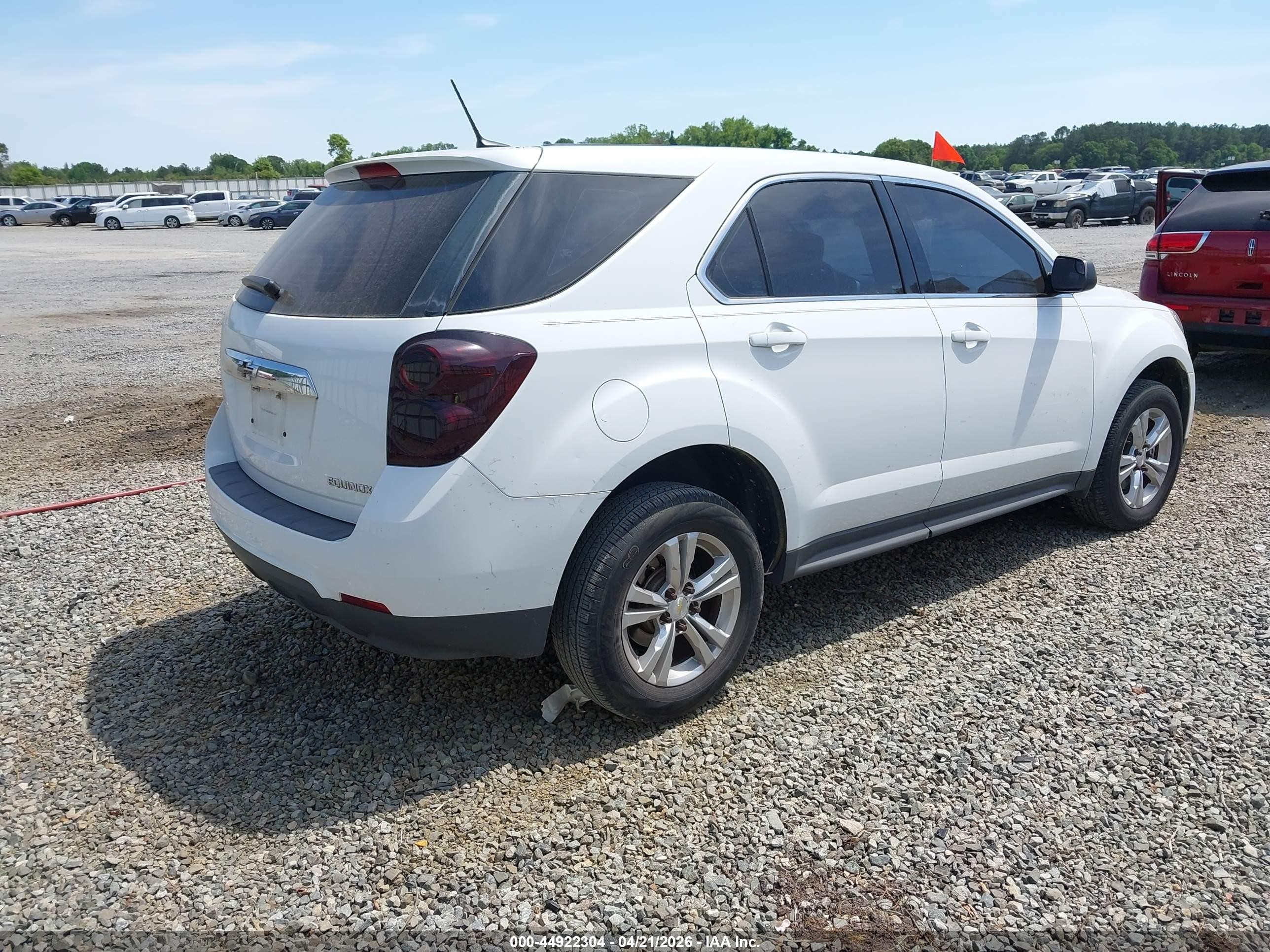 2014 Chevrolet Equinox Ls White vin: 2GNALAEK6E1137815