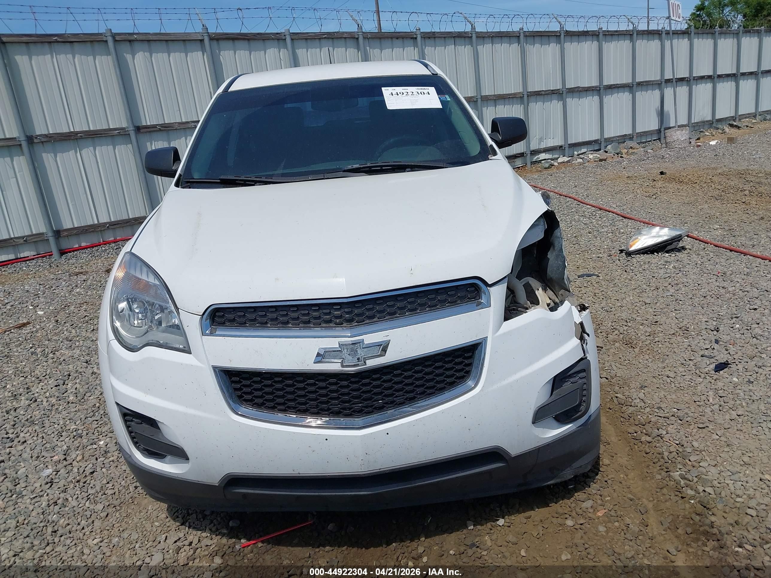2014 Chevrolet Equinox Ls White vin: 2GNALAEK6E1137815