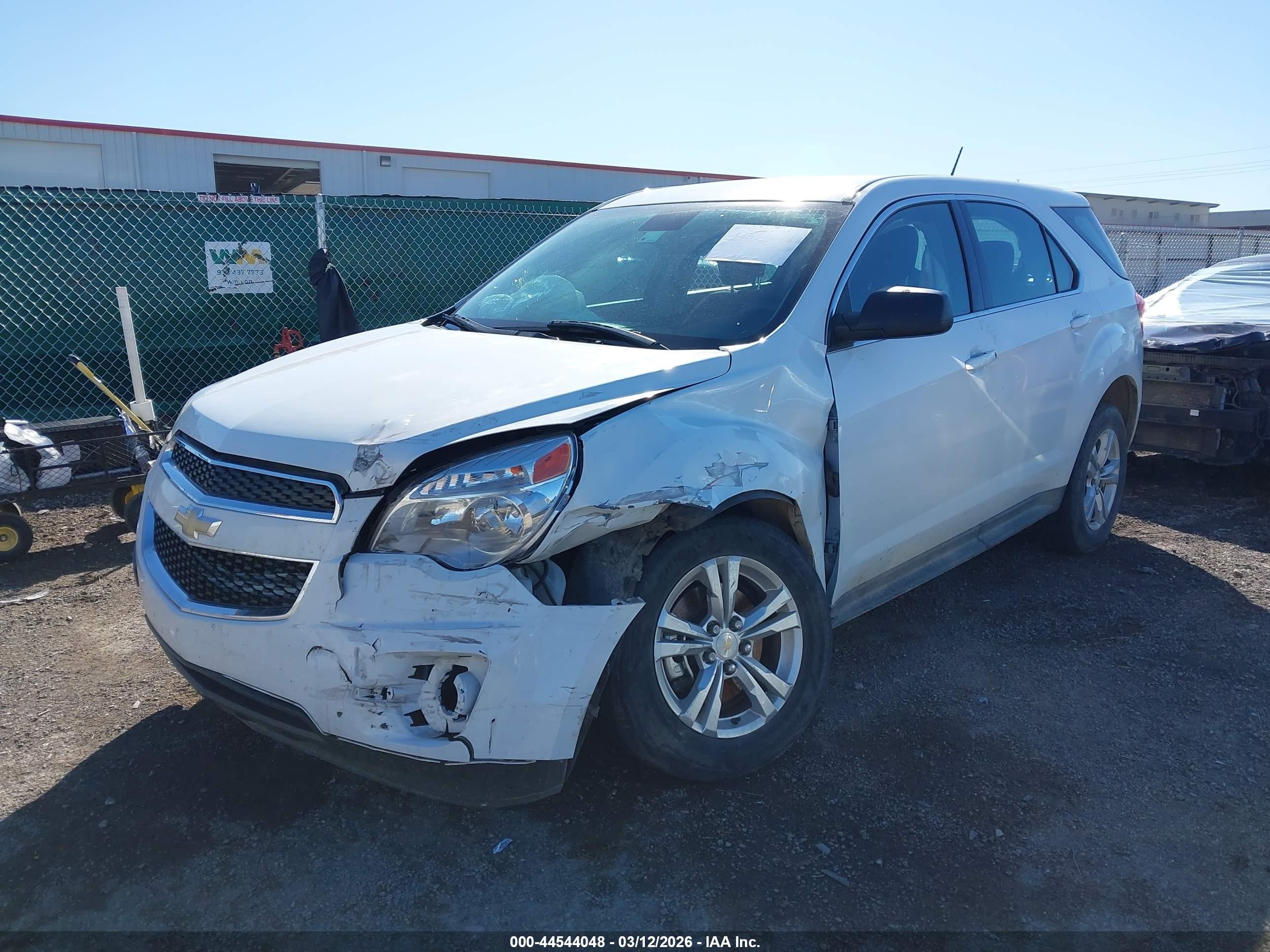 2014 Chevrolet Equinox Ls White vin: 2GNALAEK6E6125571