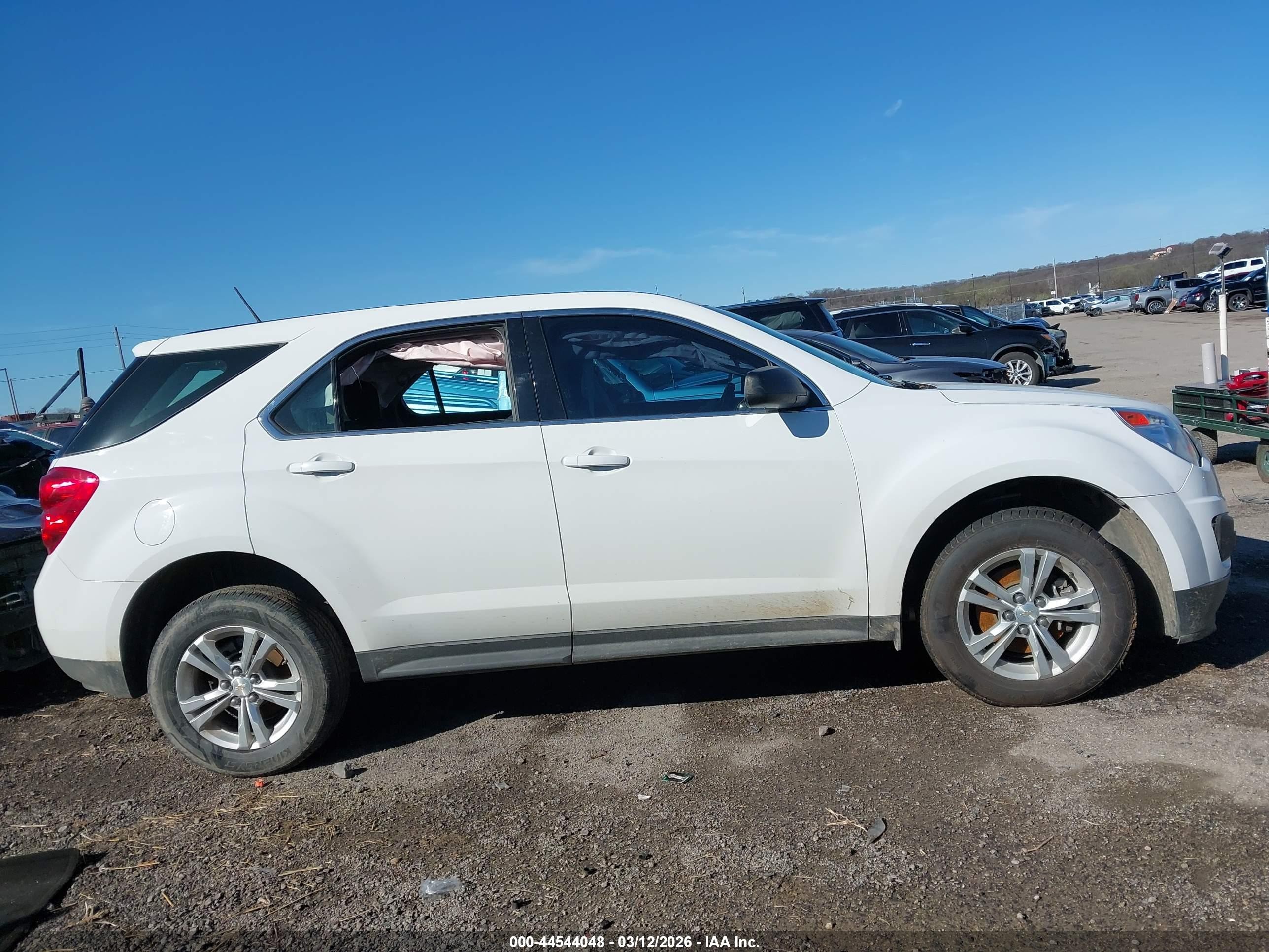 2014 Chevrolet Equinox Ls White vin: 2GNALAEK6E6125571