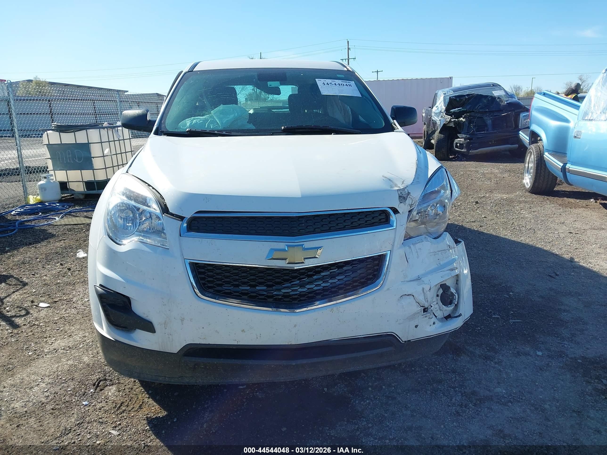 2014 Chevrolet Equinox Ls White vin: 2GNALAEK6E6125571